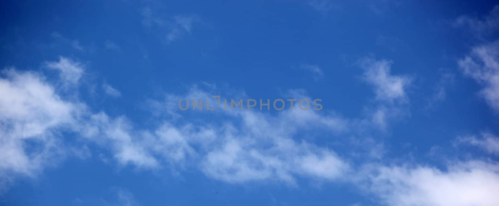 Blue sky background.