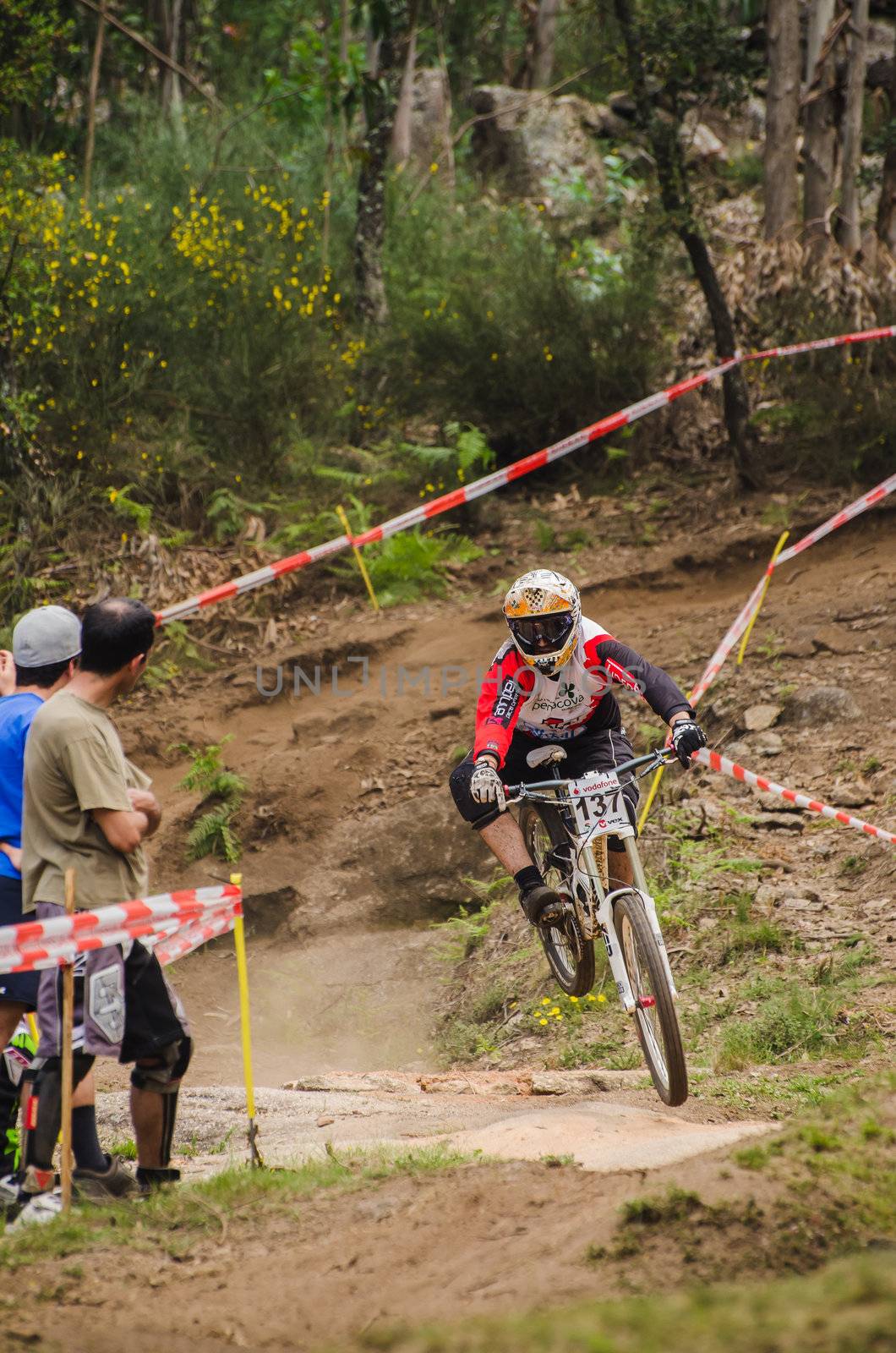 VIANA DO CASTELO, PORTUGAL - MAY 13: Rafael Silva during the 4th Stage of the Taca de Portugal Downhill Vodafone on may 13, 2012 in Viana do Castelo, Portugal.