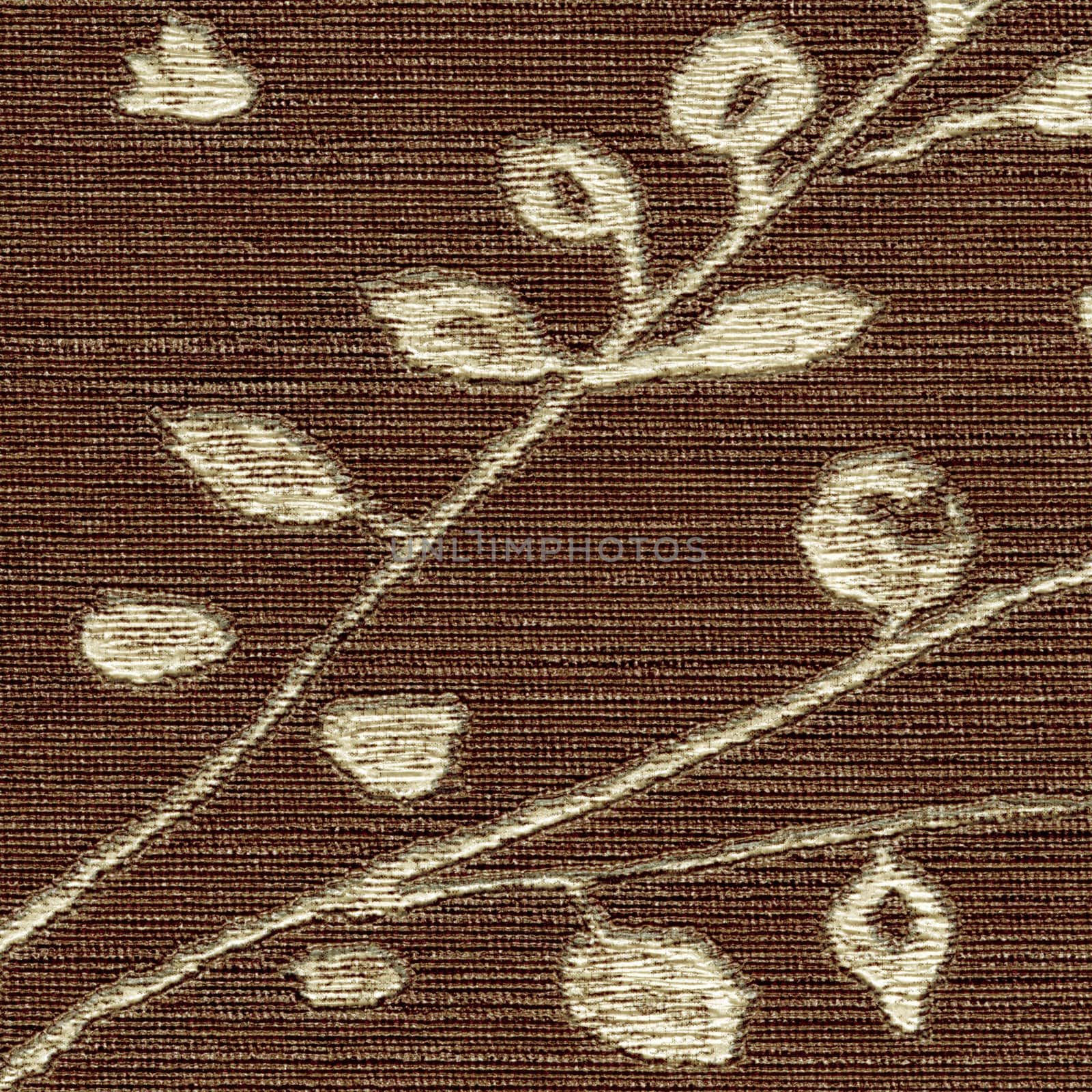 Branch pattern fabric texture. (High.res.scan.)