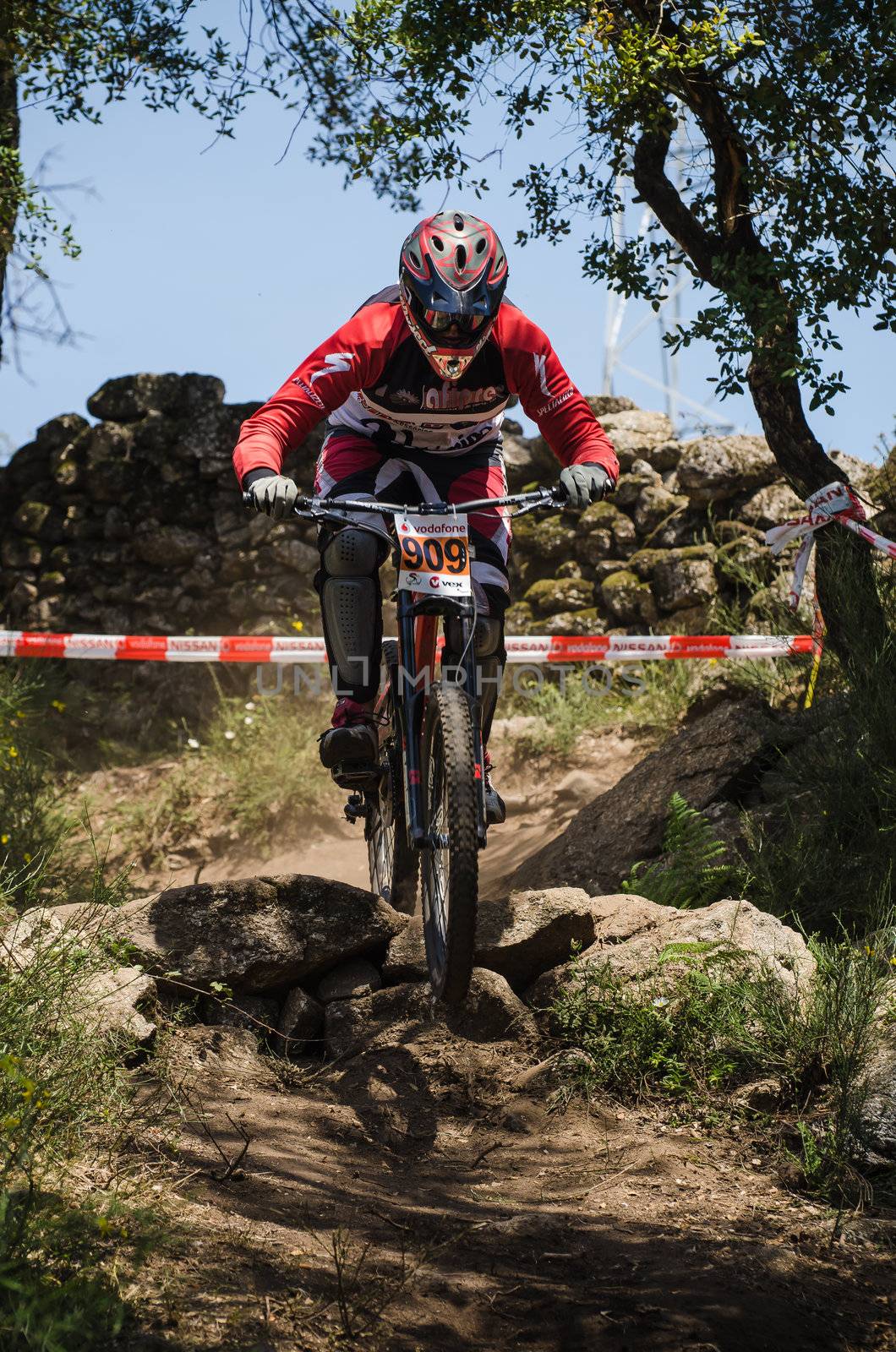VIANA DO CASTELO, PORTUGAL - MAY 13: Tiago Martins during the 4th Stage of the Taca de Portugal Downhill Vodafone on may 13, 2012 in Viana do Castelo, Portugal.