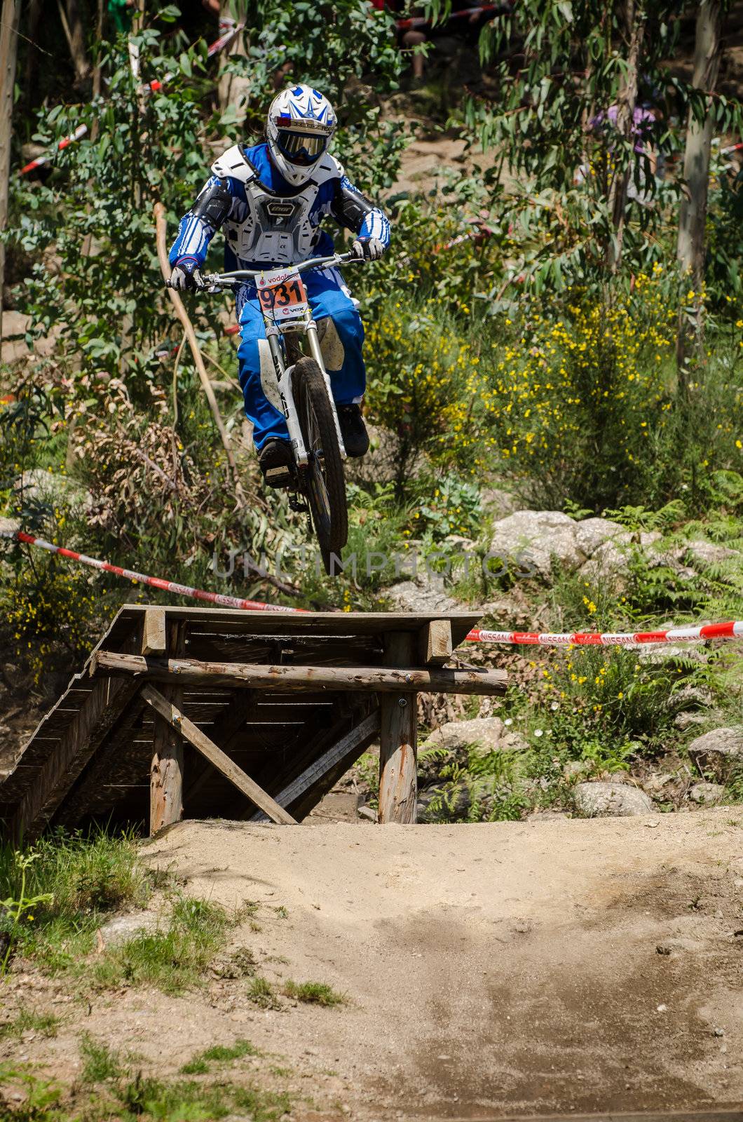 VIANA DO CASTELO, PORTUGAL - MAY 13: Joao Neves during the 4th Stage of the Taca de Portugal Downhill Vodafone on may 13, 2012 in Viana do Castelo, Portugal.