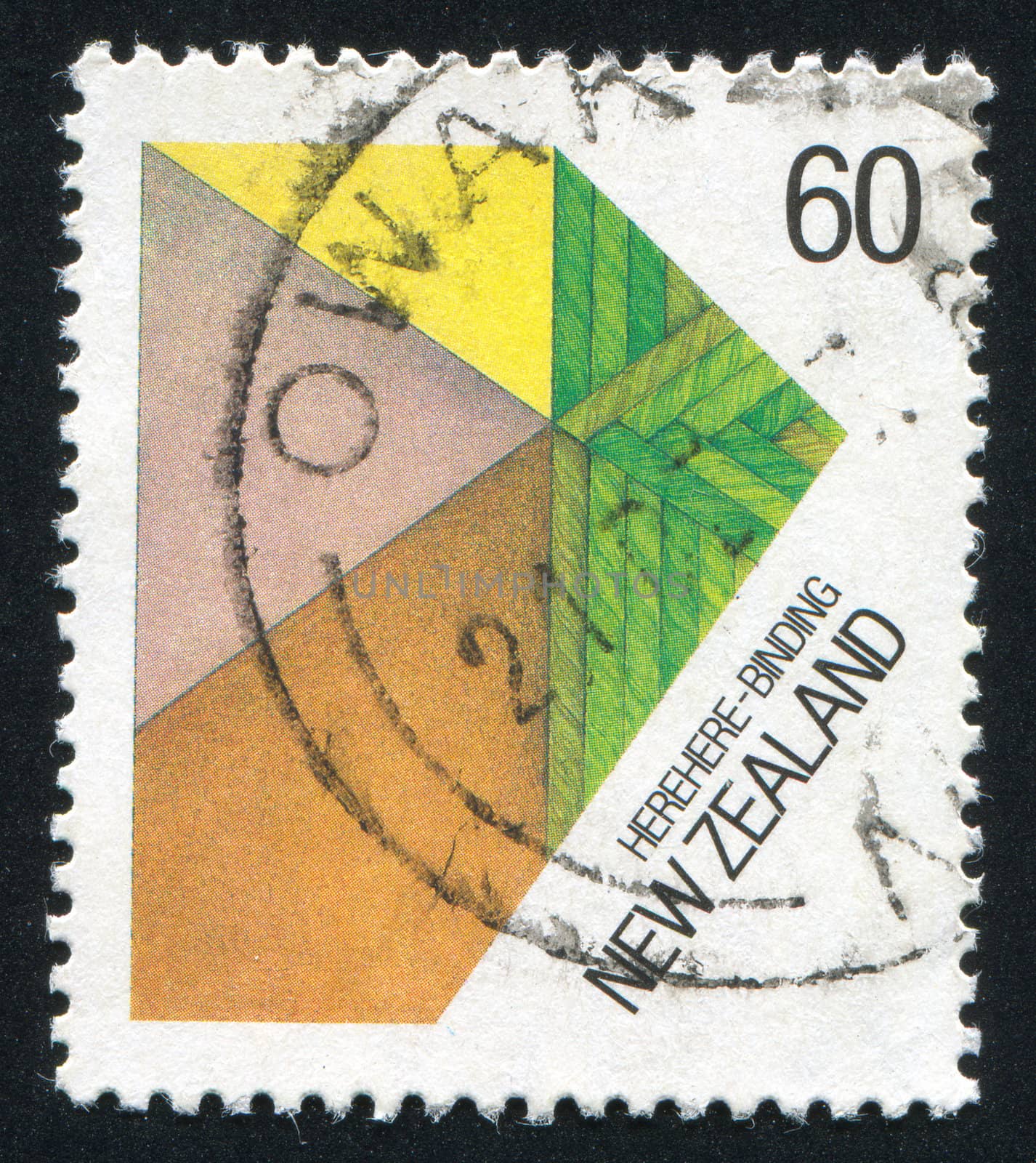 NEW ZEALAND - CIRCA 1987: stamp printed by New Zealand, shows Maori Fiber, circa 1987