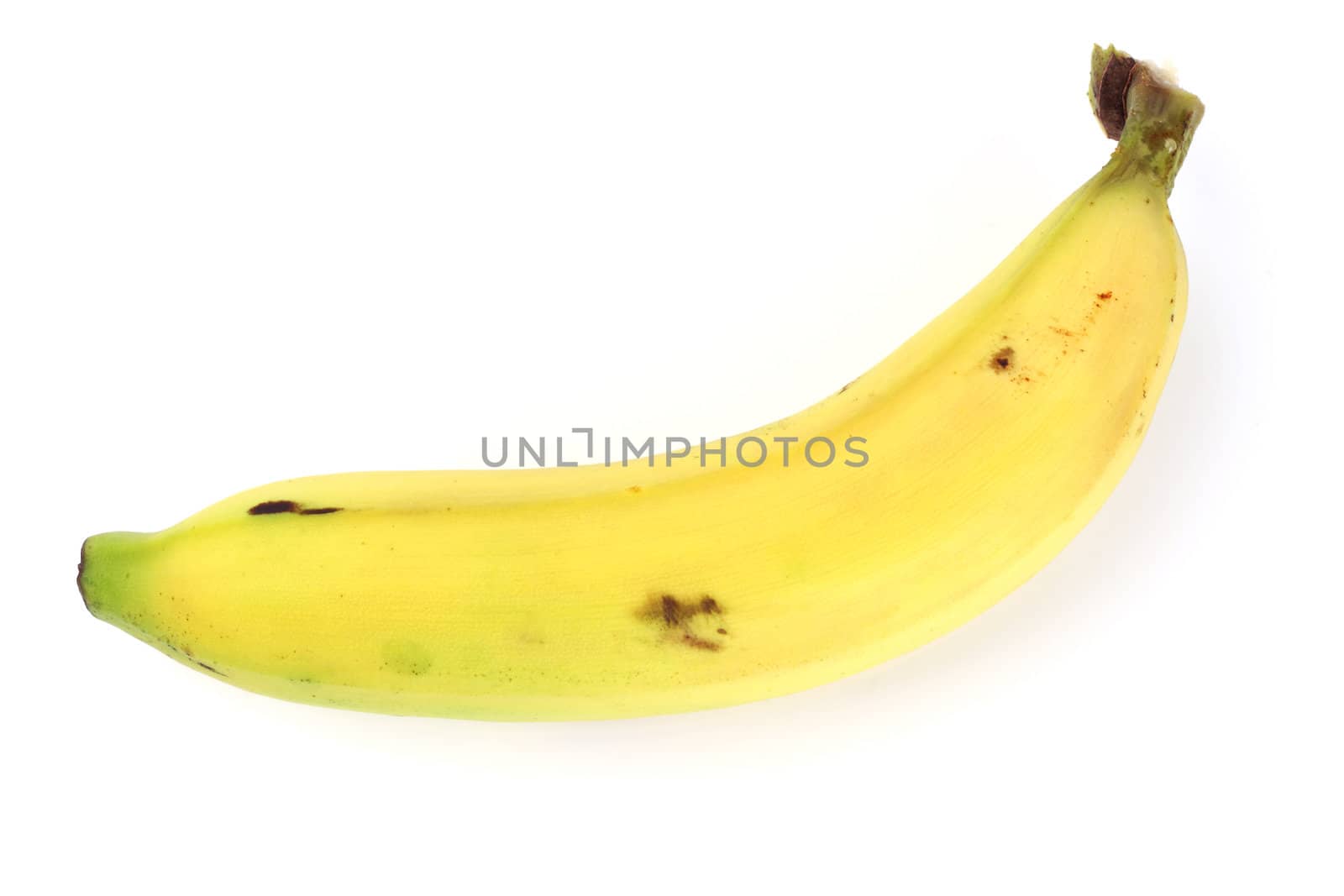 Fresh ripe banana isolated on white background by posterize