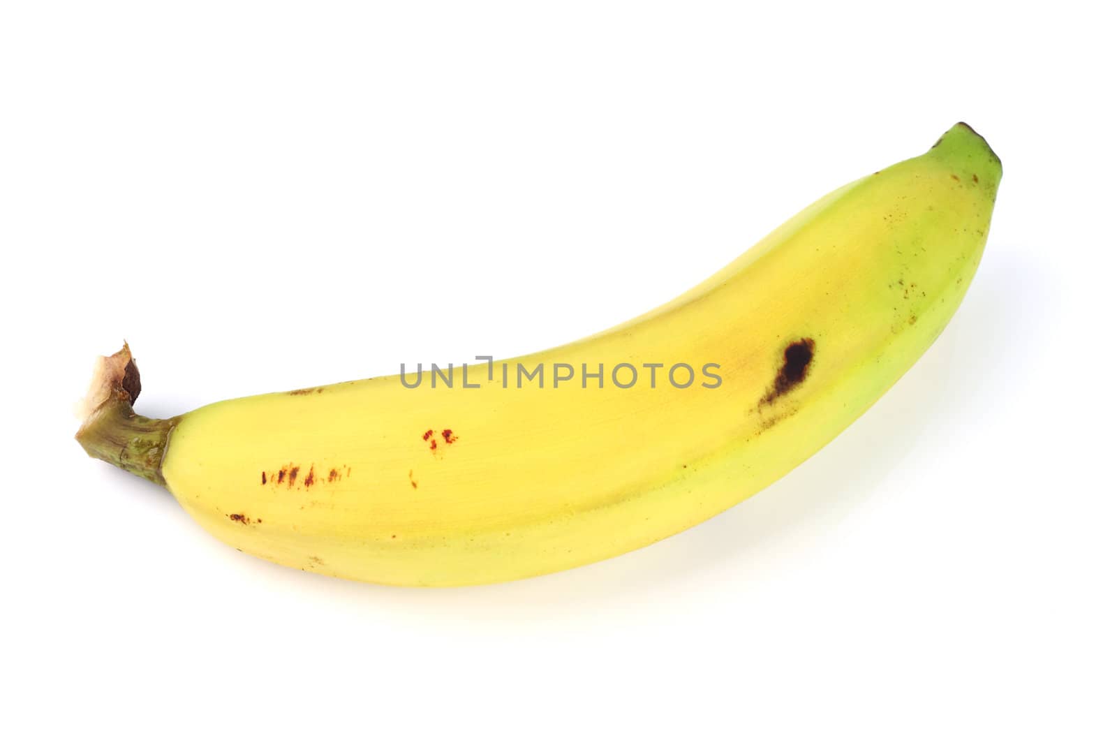 Fresh ripe banana isolated on white background by posterize