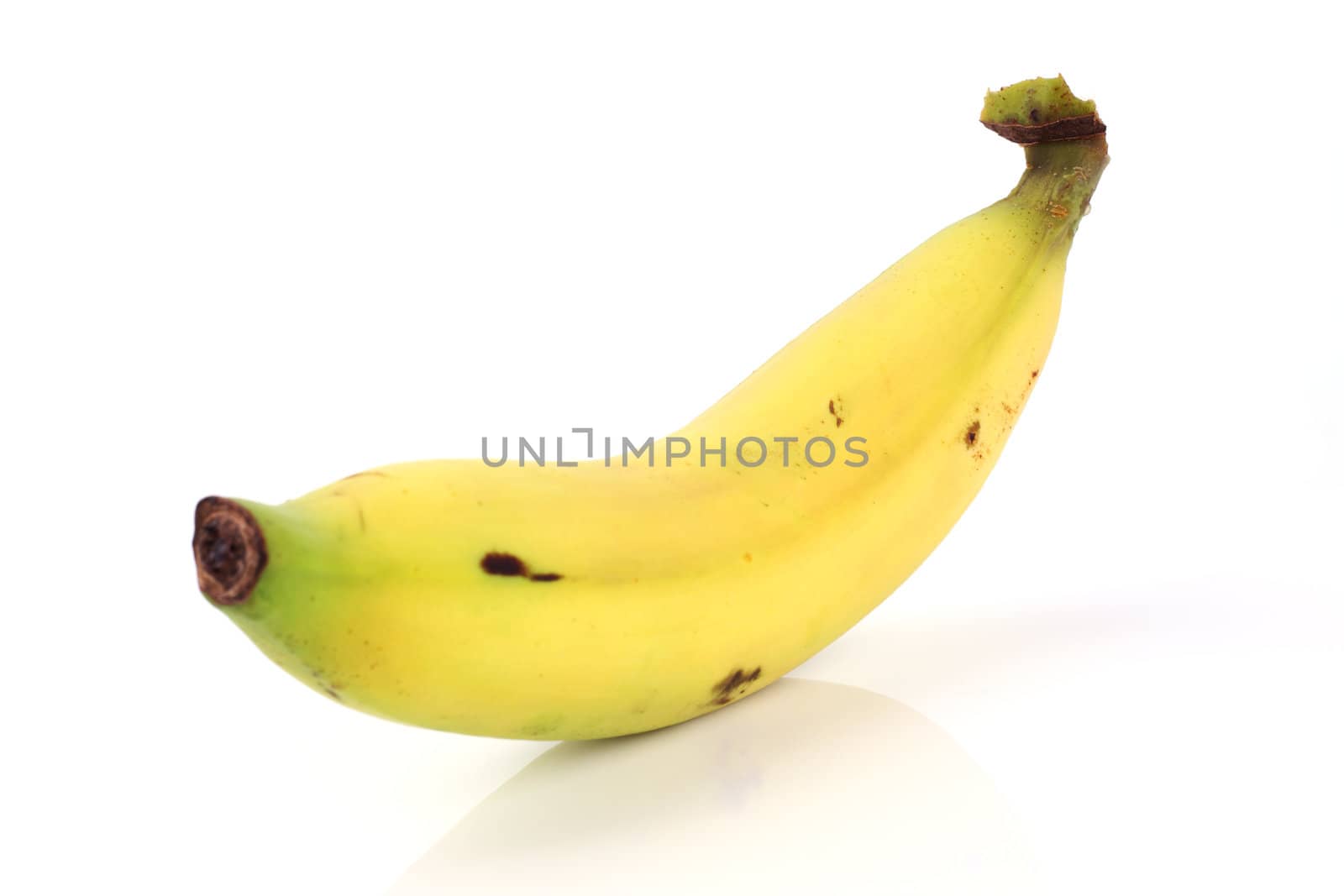 Fresh ripe banana isolated on white background