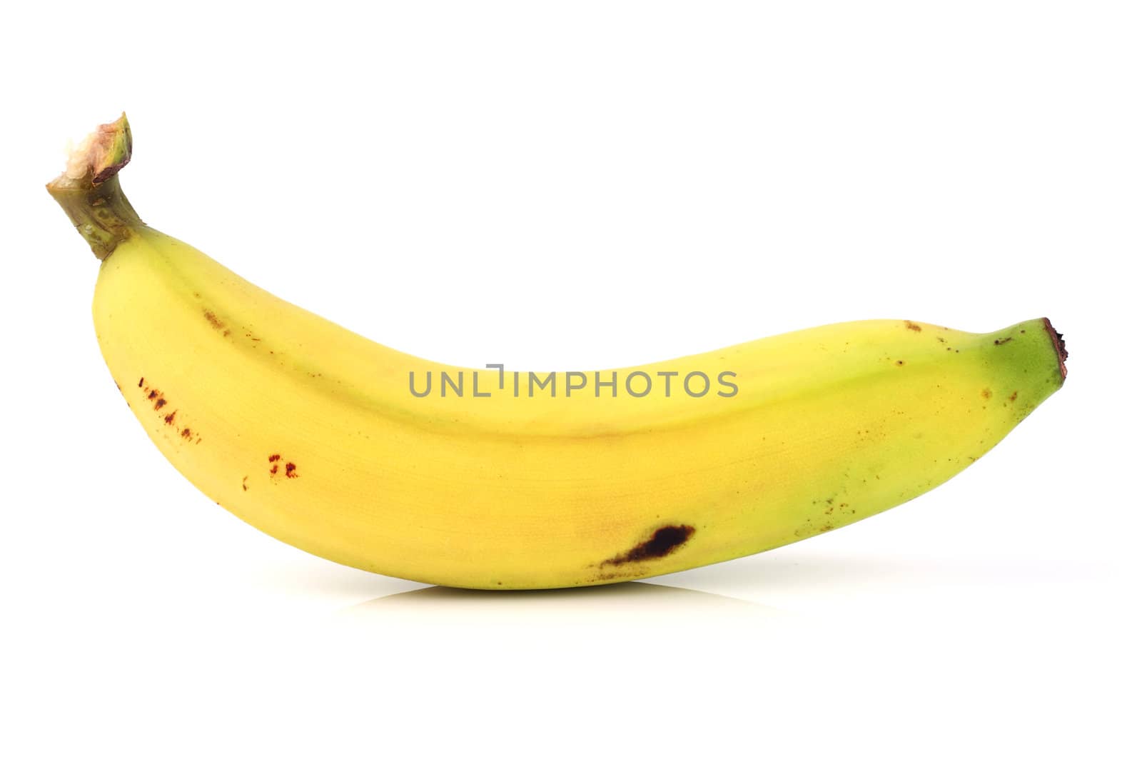 Fresh ripe banana isolated on white background by posterize