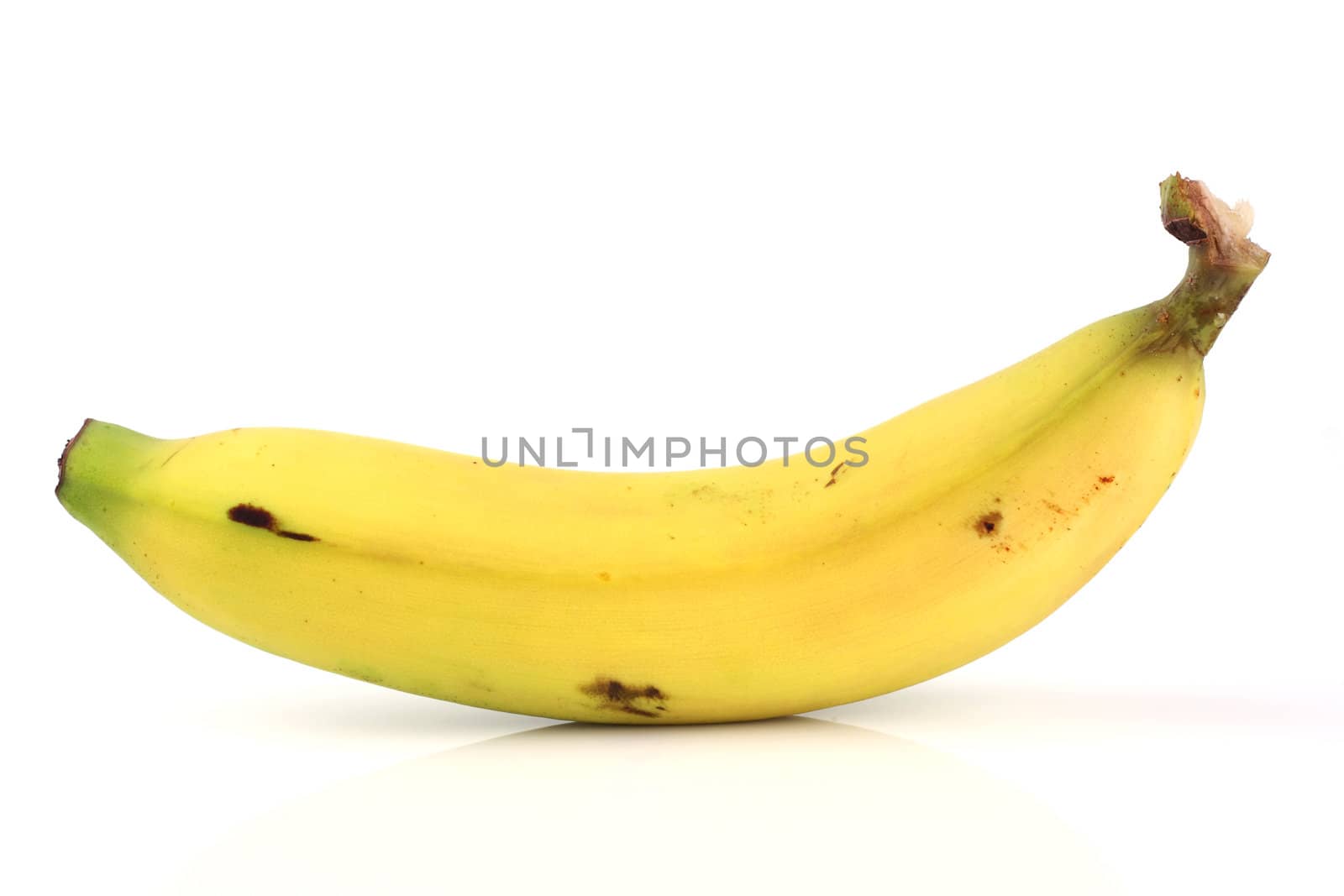 Fresh ripe banana isolated on white background by posterize