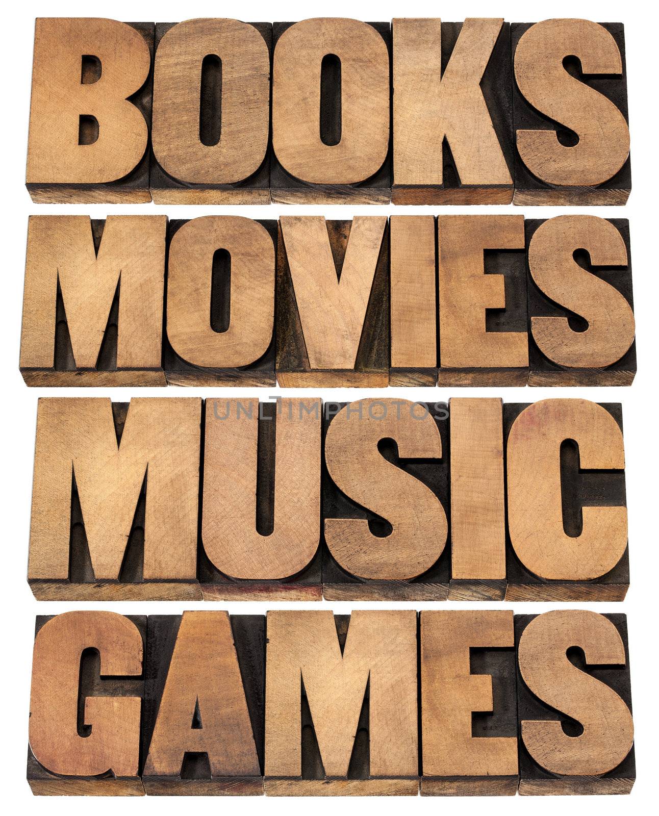 books, movies, music and games by PixelsAway