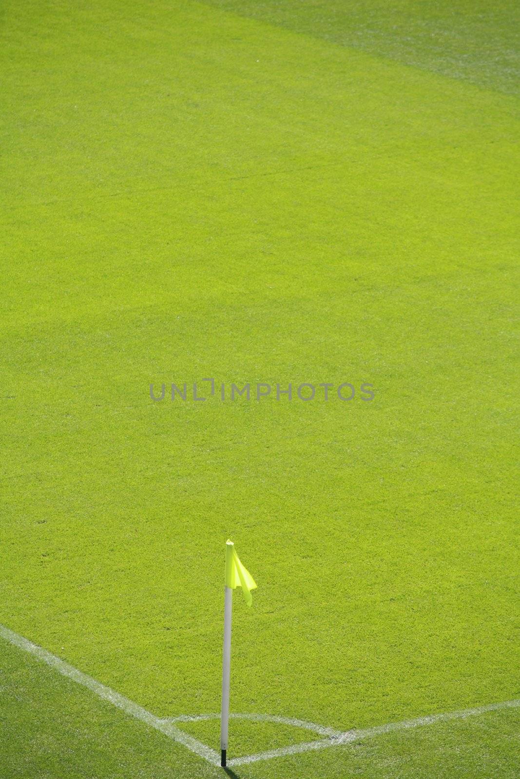 to make a corner kick at a football field