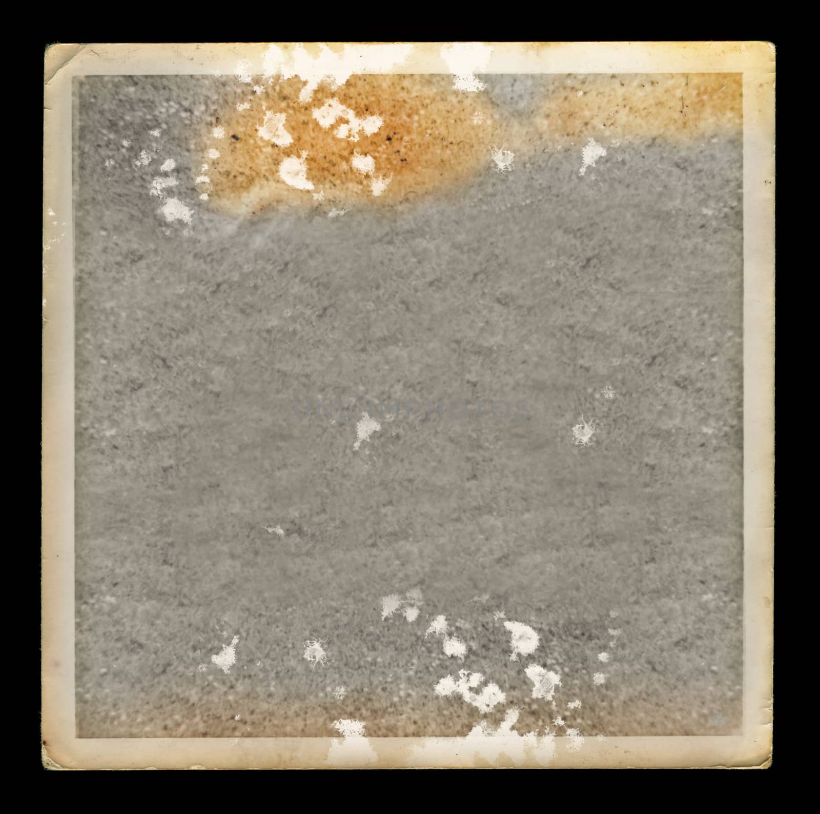 Faded picture vintage blank photo border. Grunge background design element.