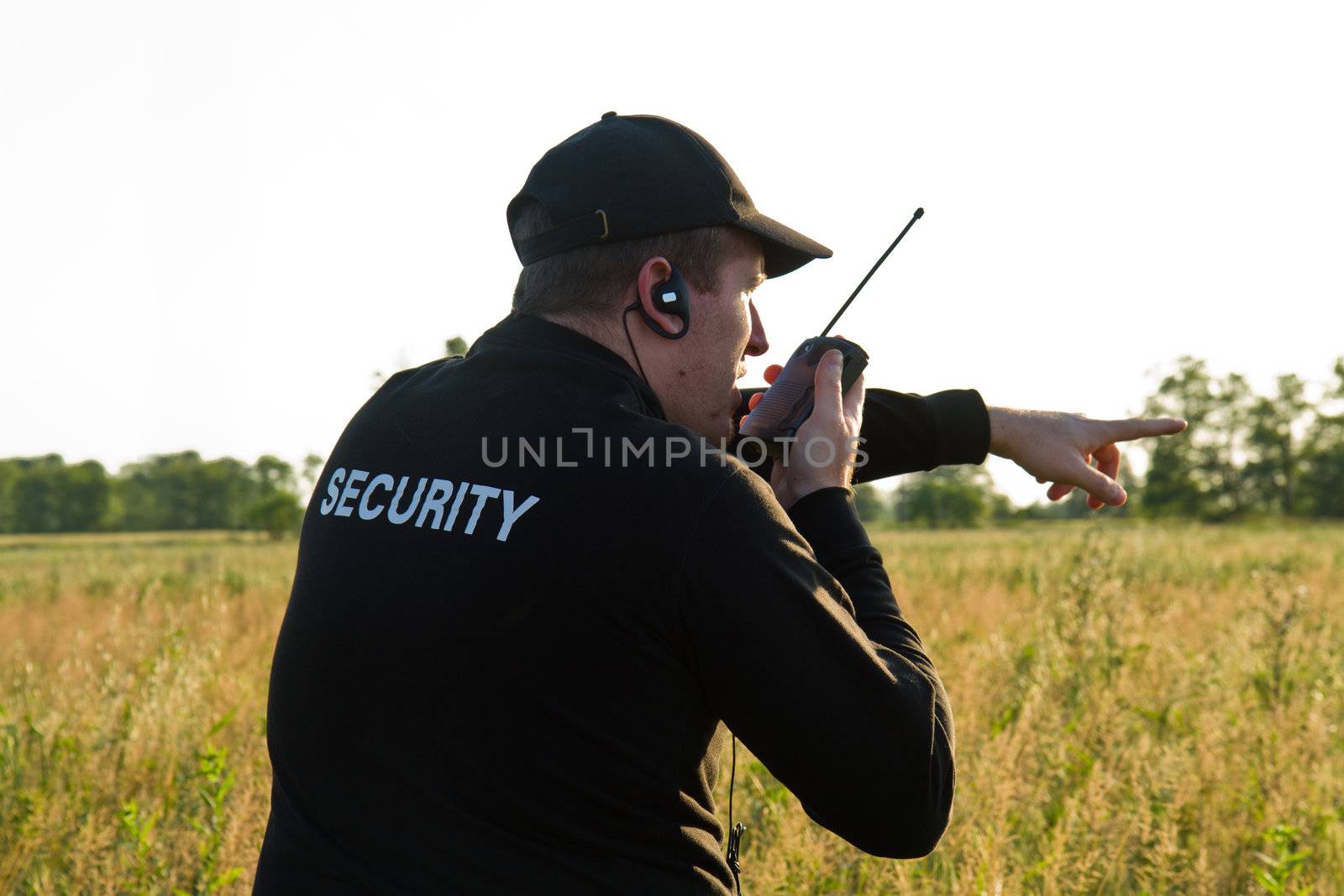 back of a security guard by lsantilli