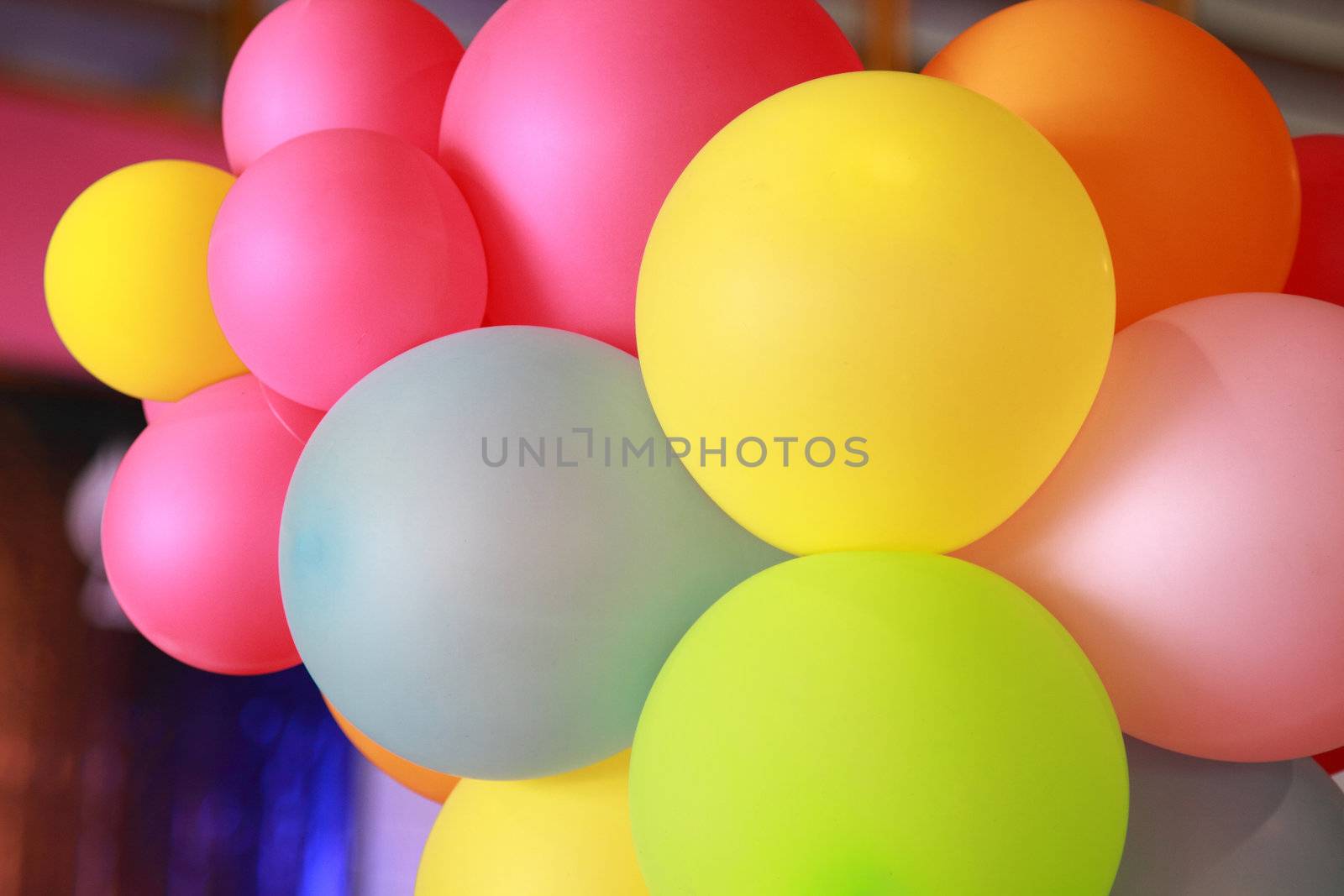 Colorful funny balloons for background