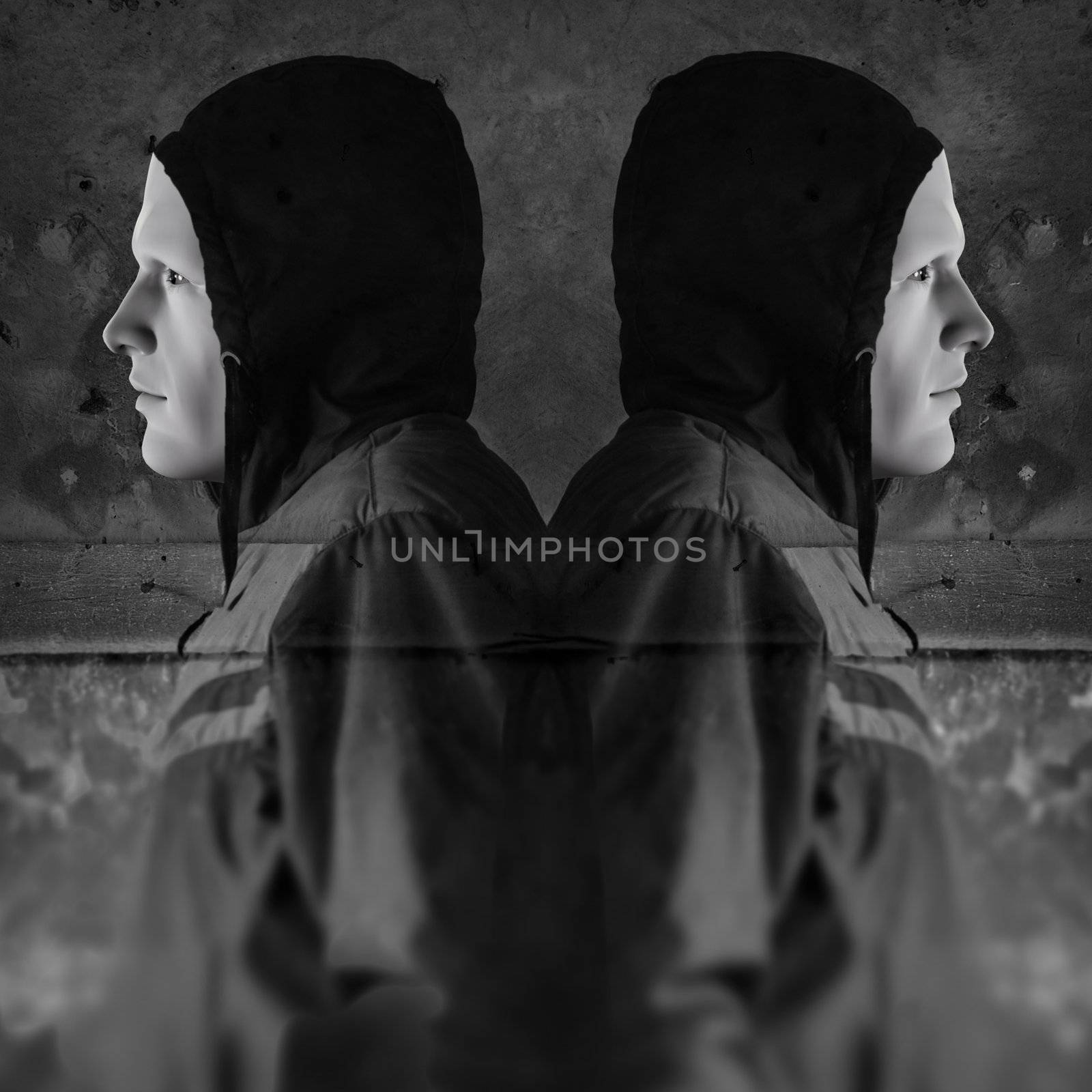 twin hooded figures by sirylok