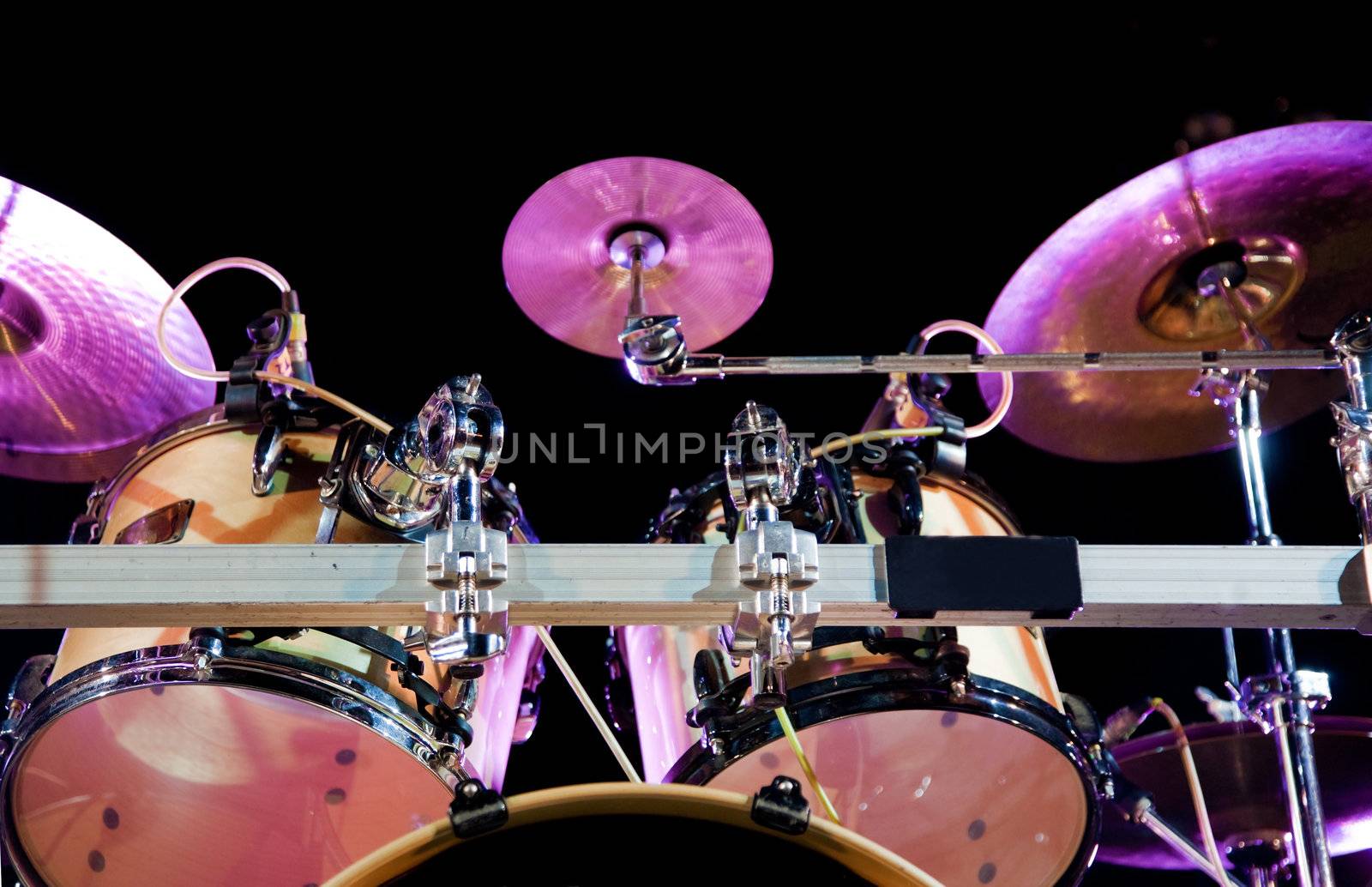 Close up image of drum on stage
