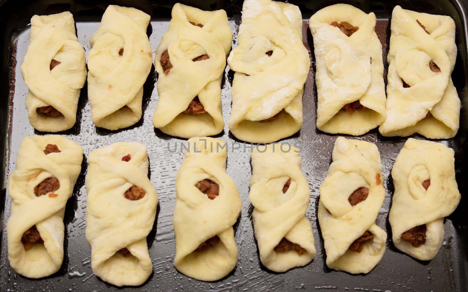 Baking Croissant with Jam 