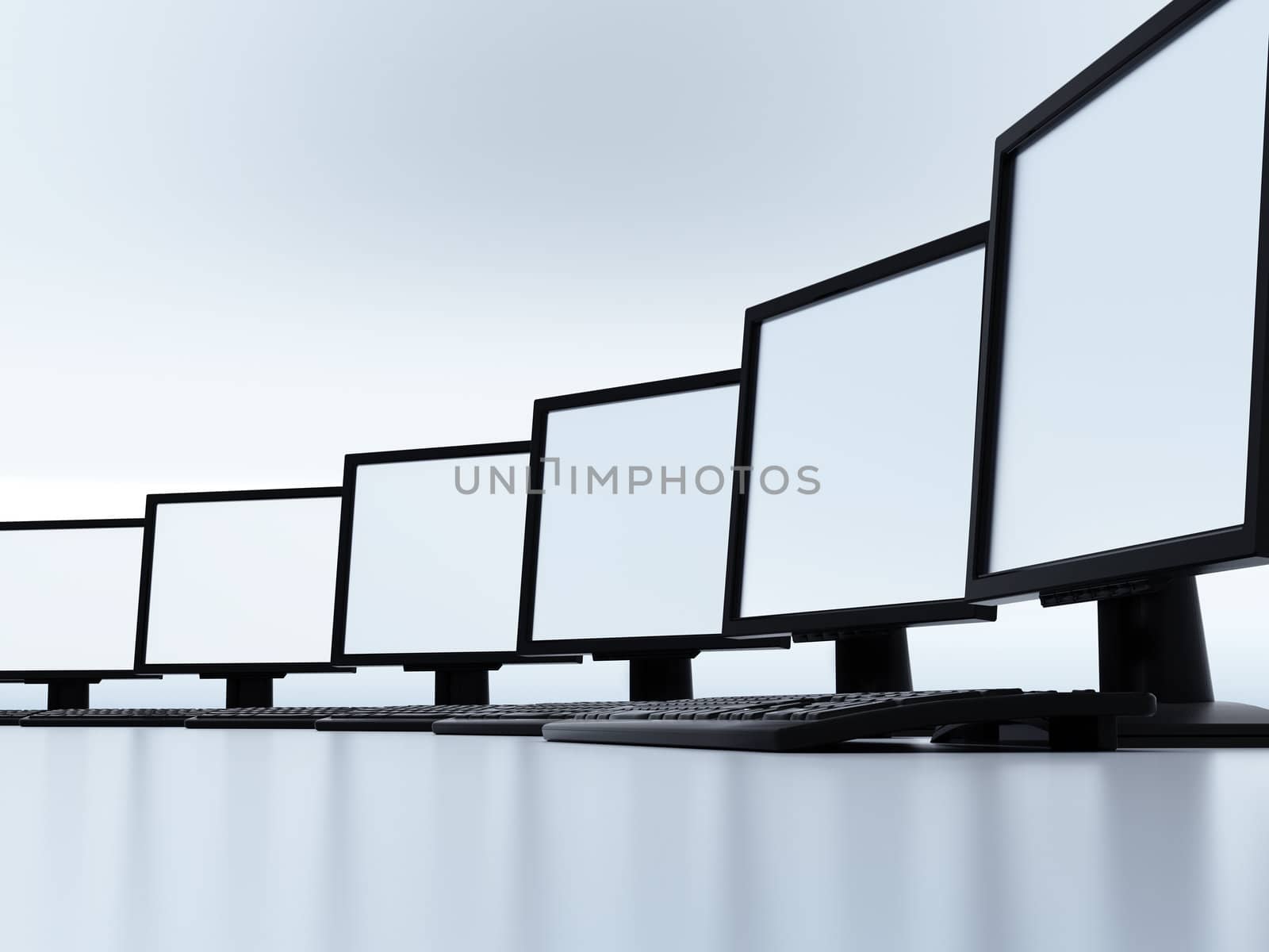 Some modern computers connected in a local network