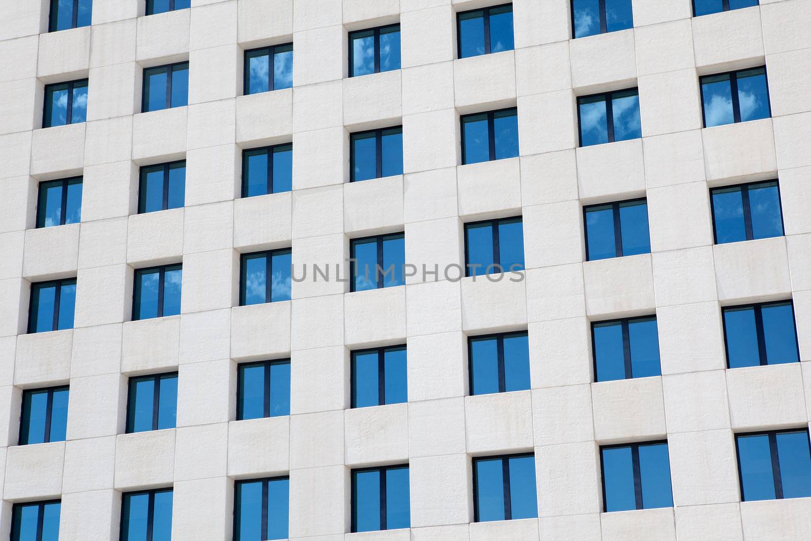 Detail of a modern office facade