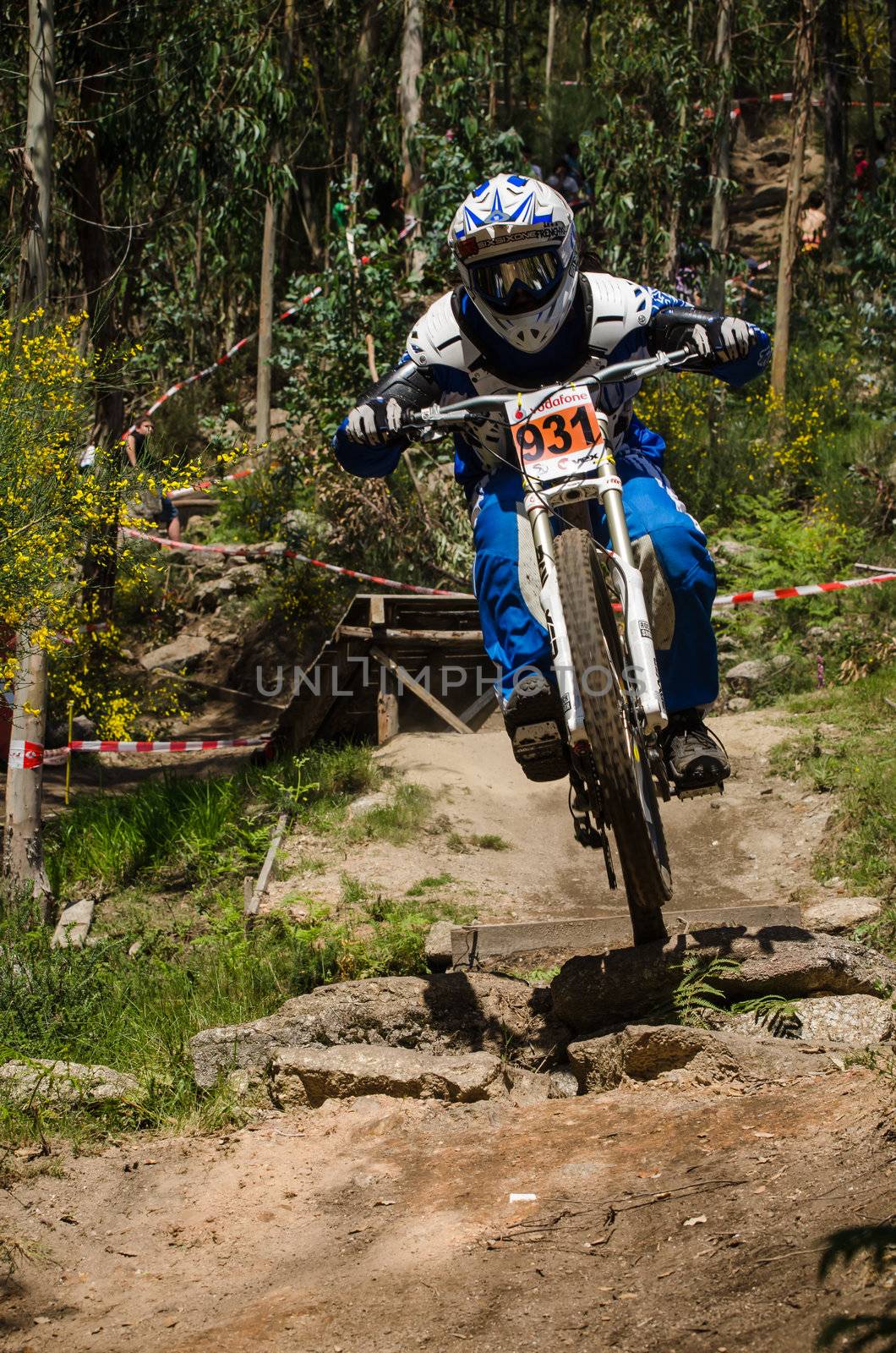 VIANA DO CASTELO, PORTUGAL - MAY 13: Joao Neves during the 4th Stage of the Taca de Portugal Downhill Vodafone on may 13, 2012 in Viana do Castelo, Portugal.