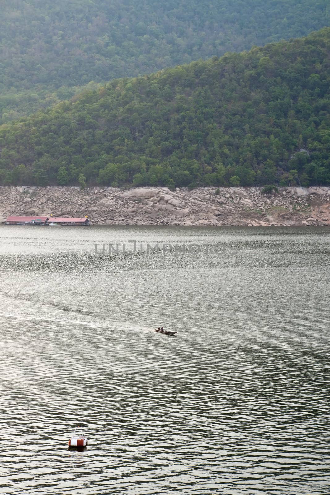 The Bhumibol Dam(formerly known as the Yanhi Dam) in Thailand. The dam is situated on the Ping River and has a capacity of 13,462,000,000 cubic meter.