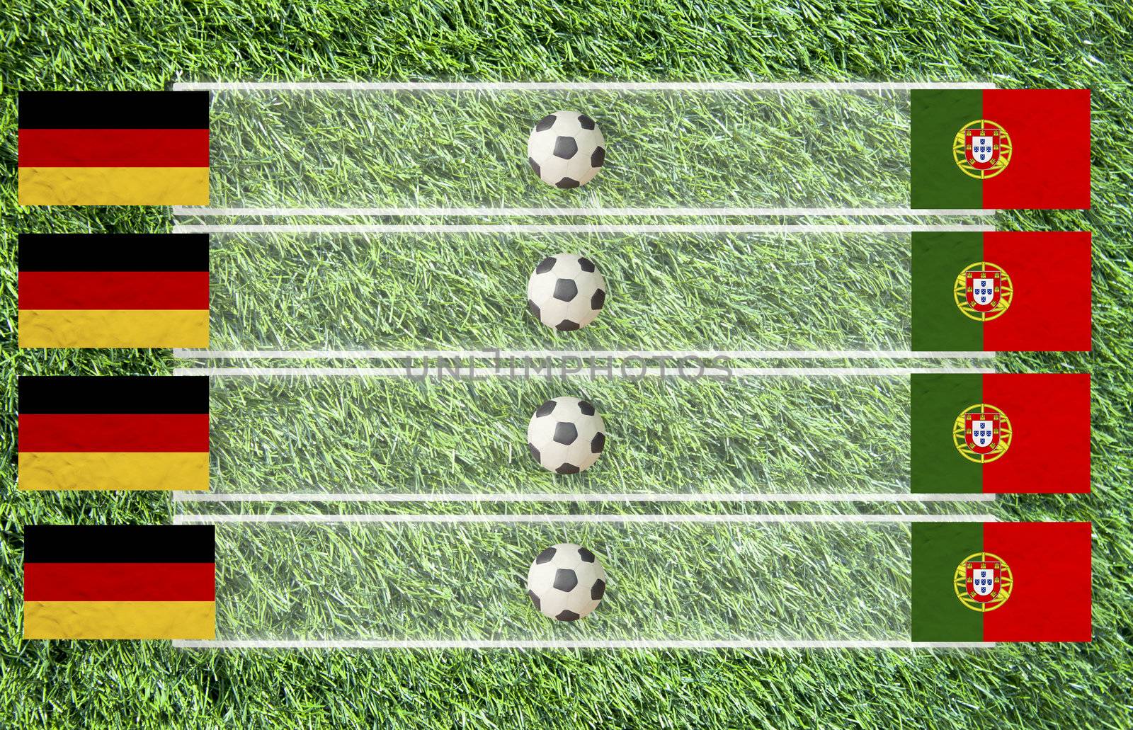 Plasticine Football flag on grass background for score (Group B)