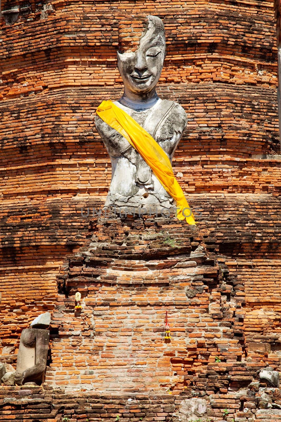 Image buddha in ayutthaya thailand