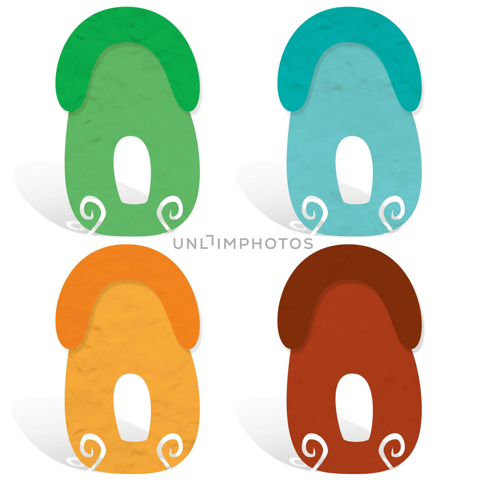 Plasticine home icon on white background, isolated