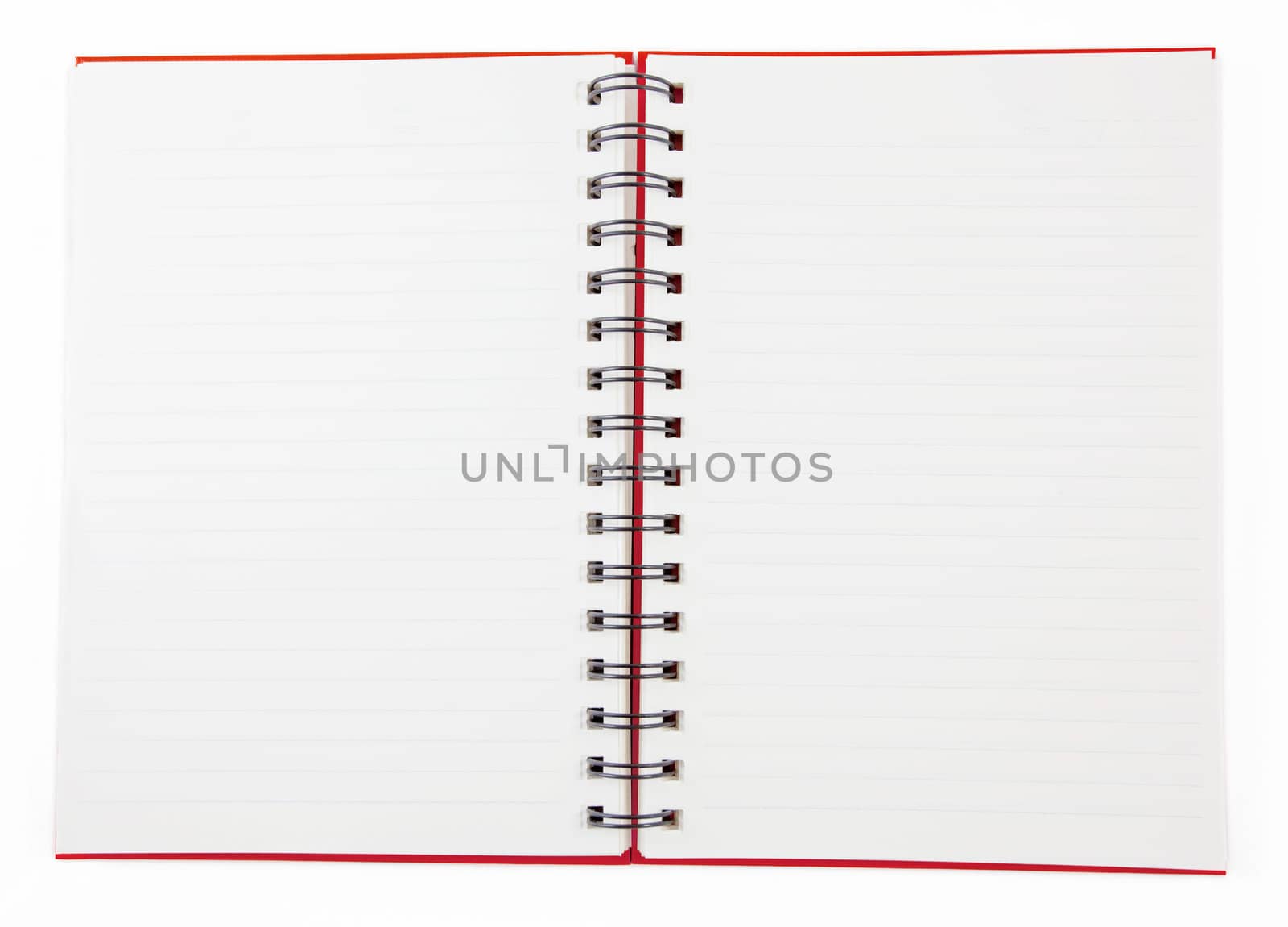 Red clean Notebook isolated on white background