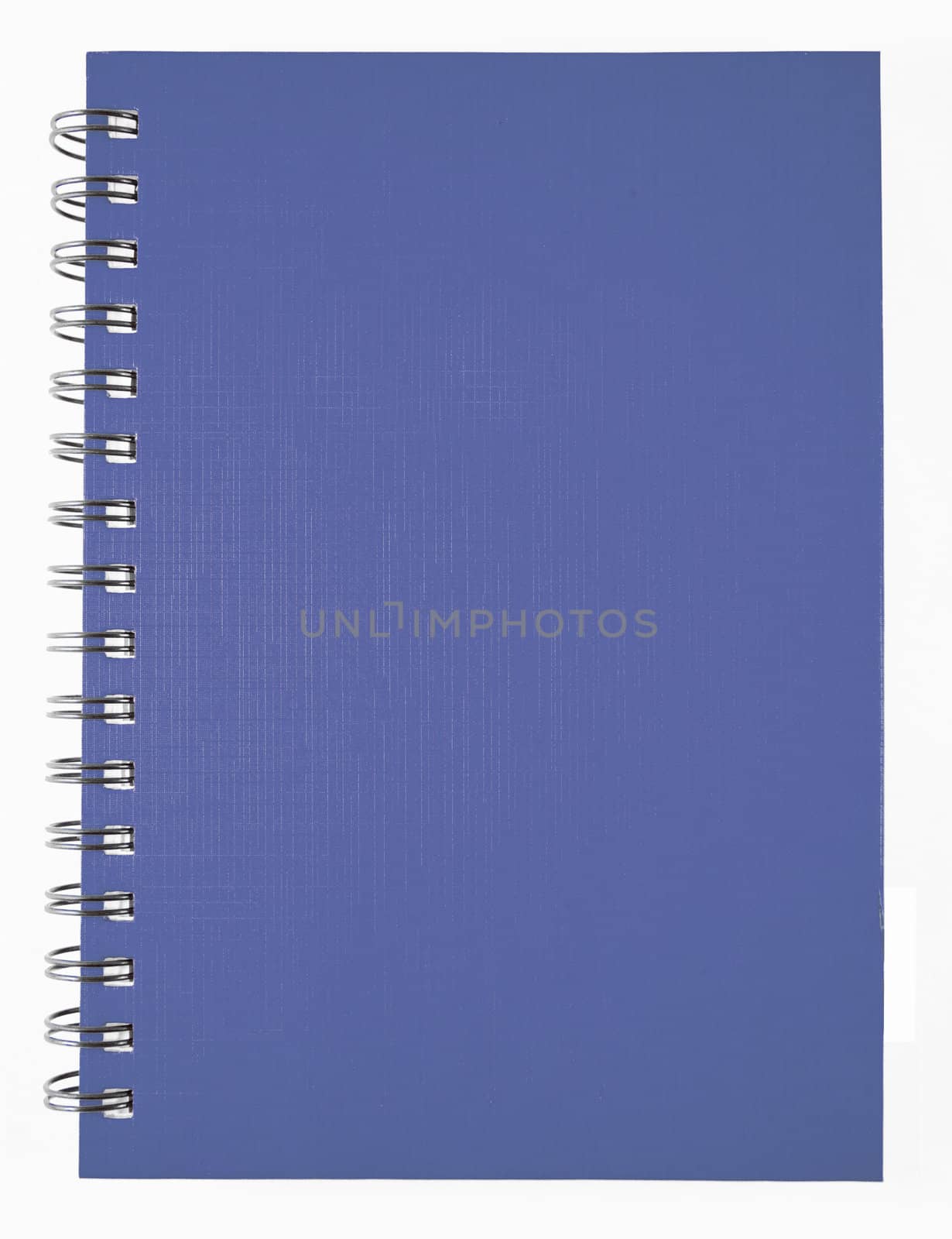 blue clean Notebook isolated on white background