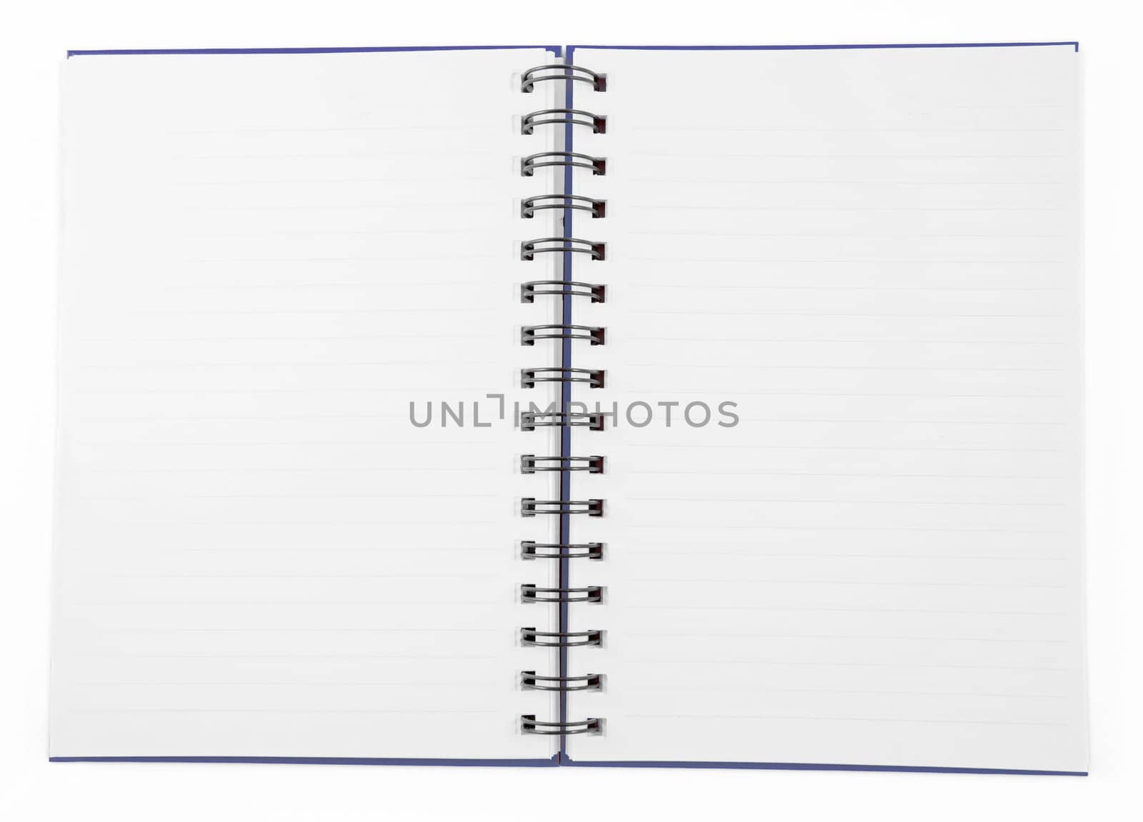 blue clean Notebook isolated on white background