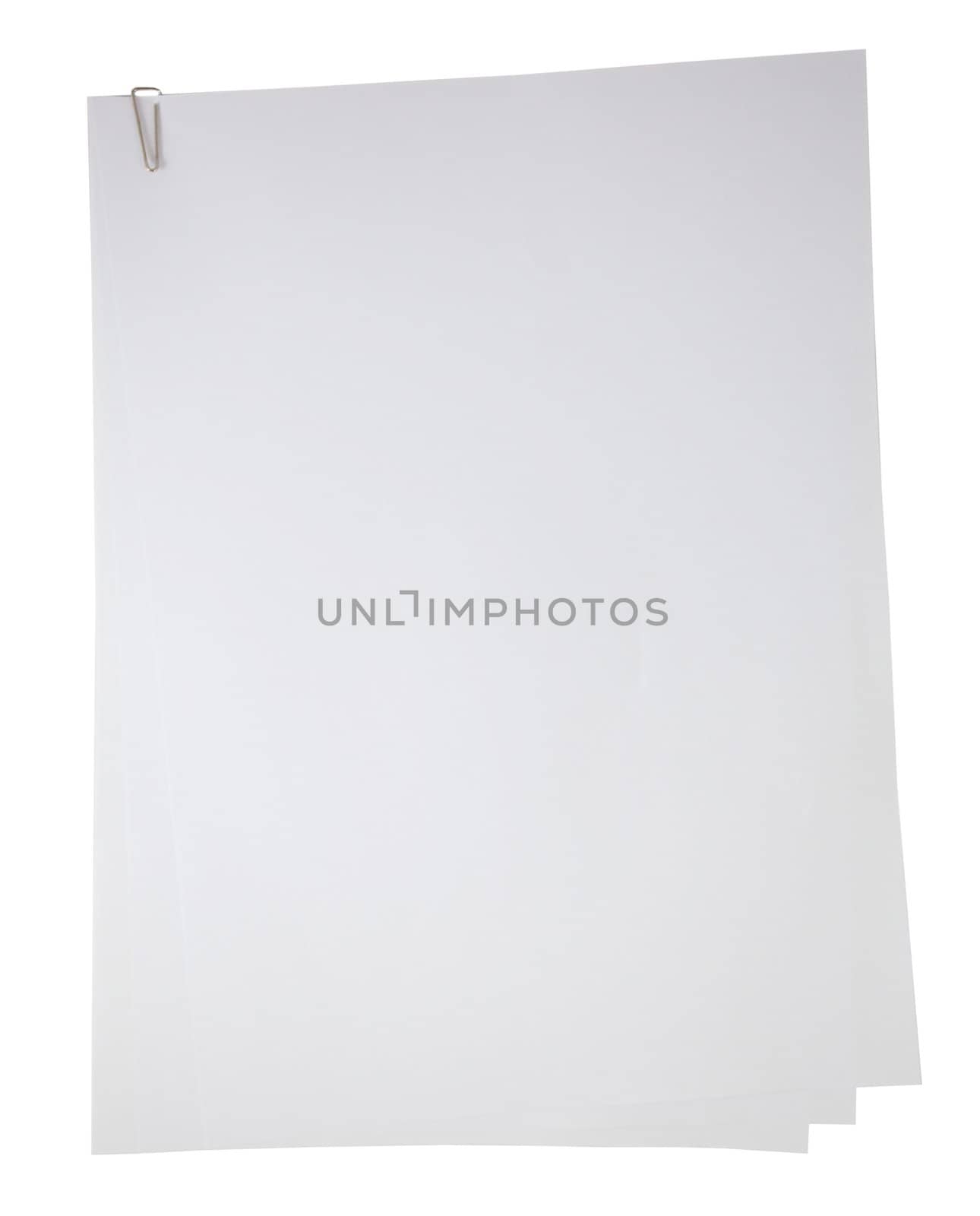 Blank note paper. Isolated with clipping path.
