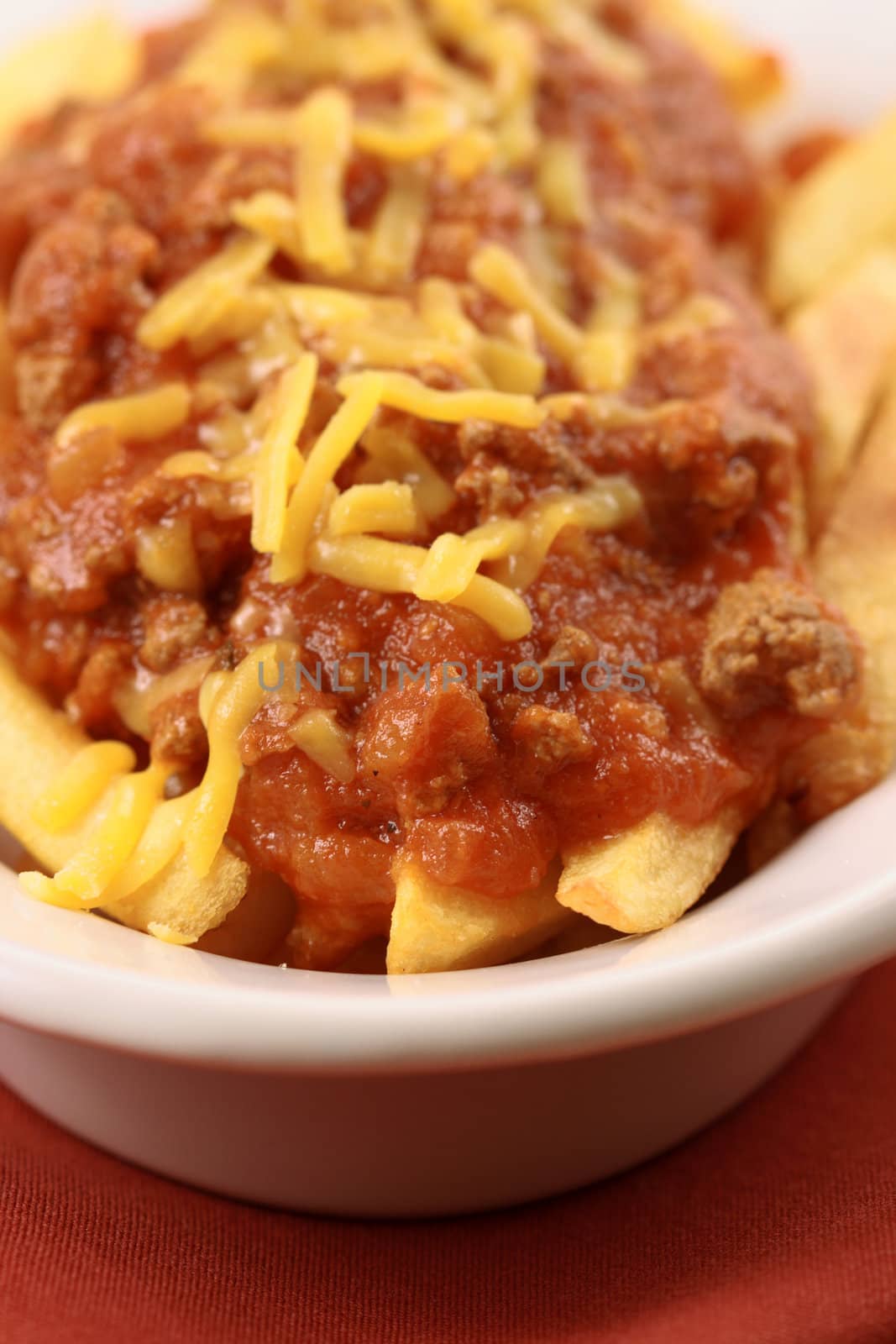 Perfect and delicious chili fries with exquisite prime products 