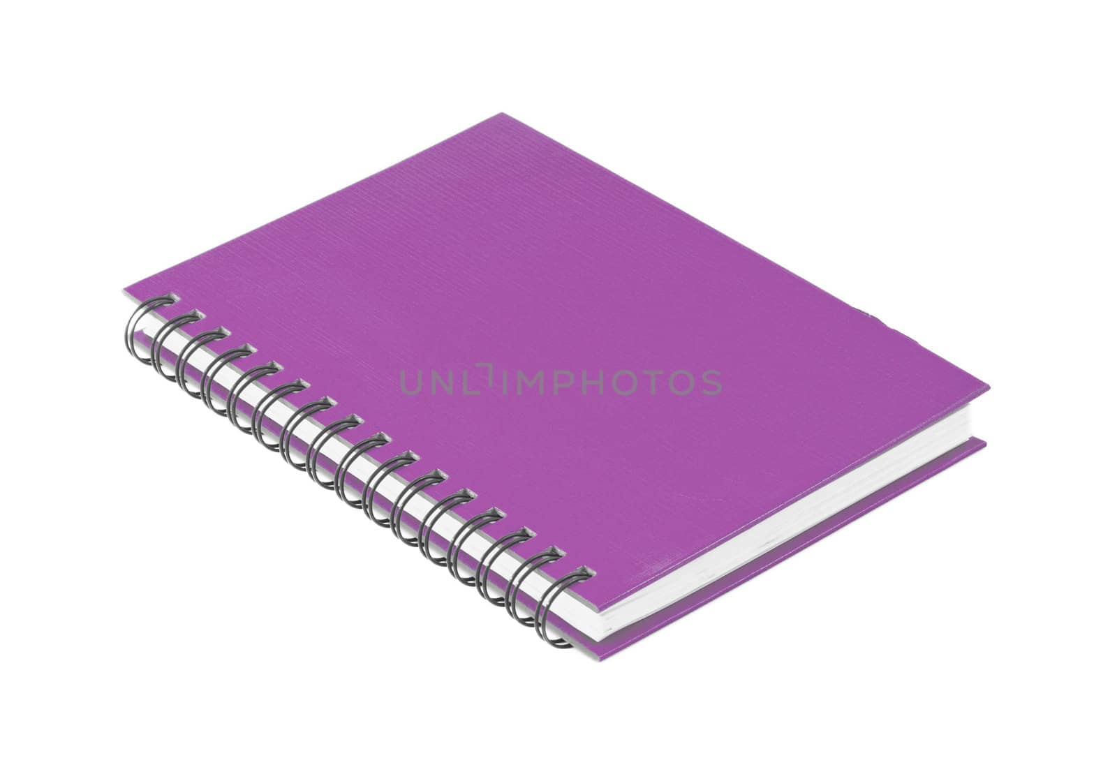 purple clean Notebook isolated on white background