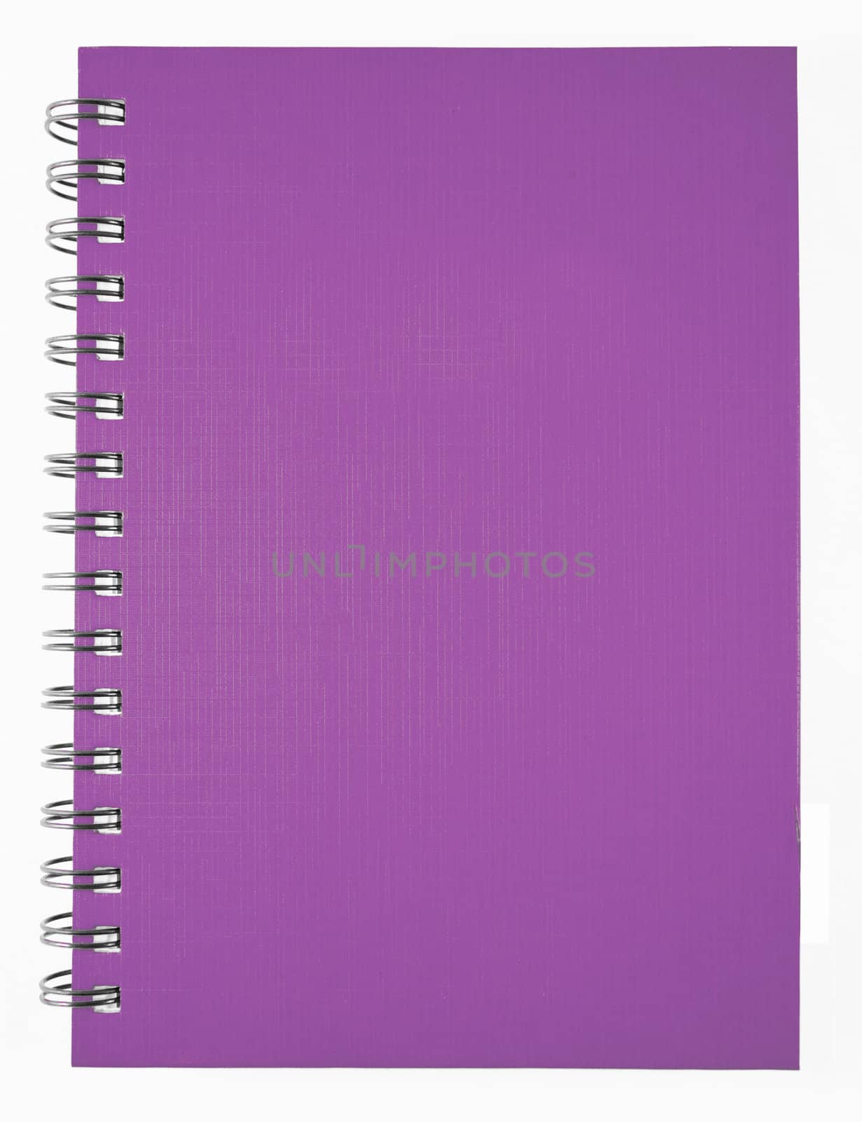 purple clean Notebook isolated on white background
