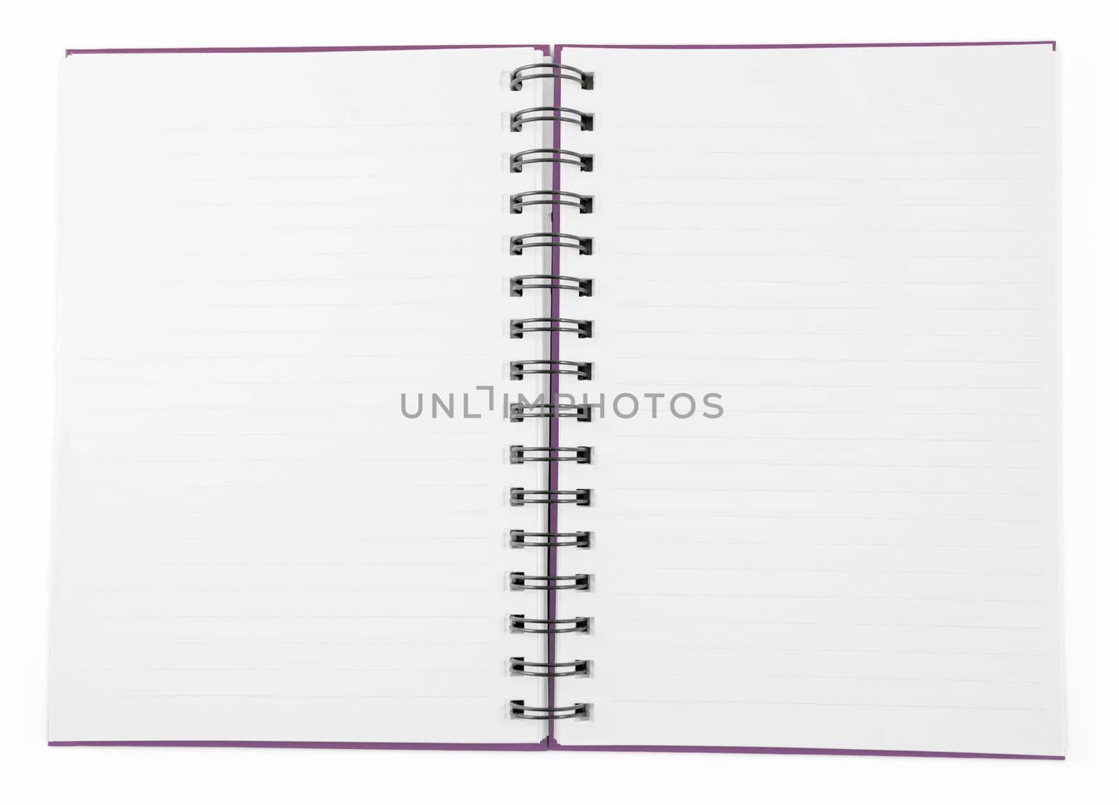 purple clean Notebook isolated on white background