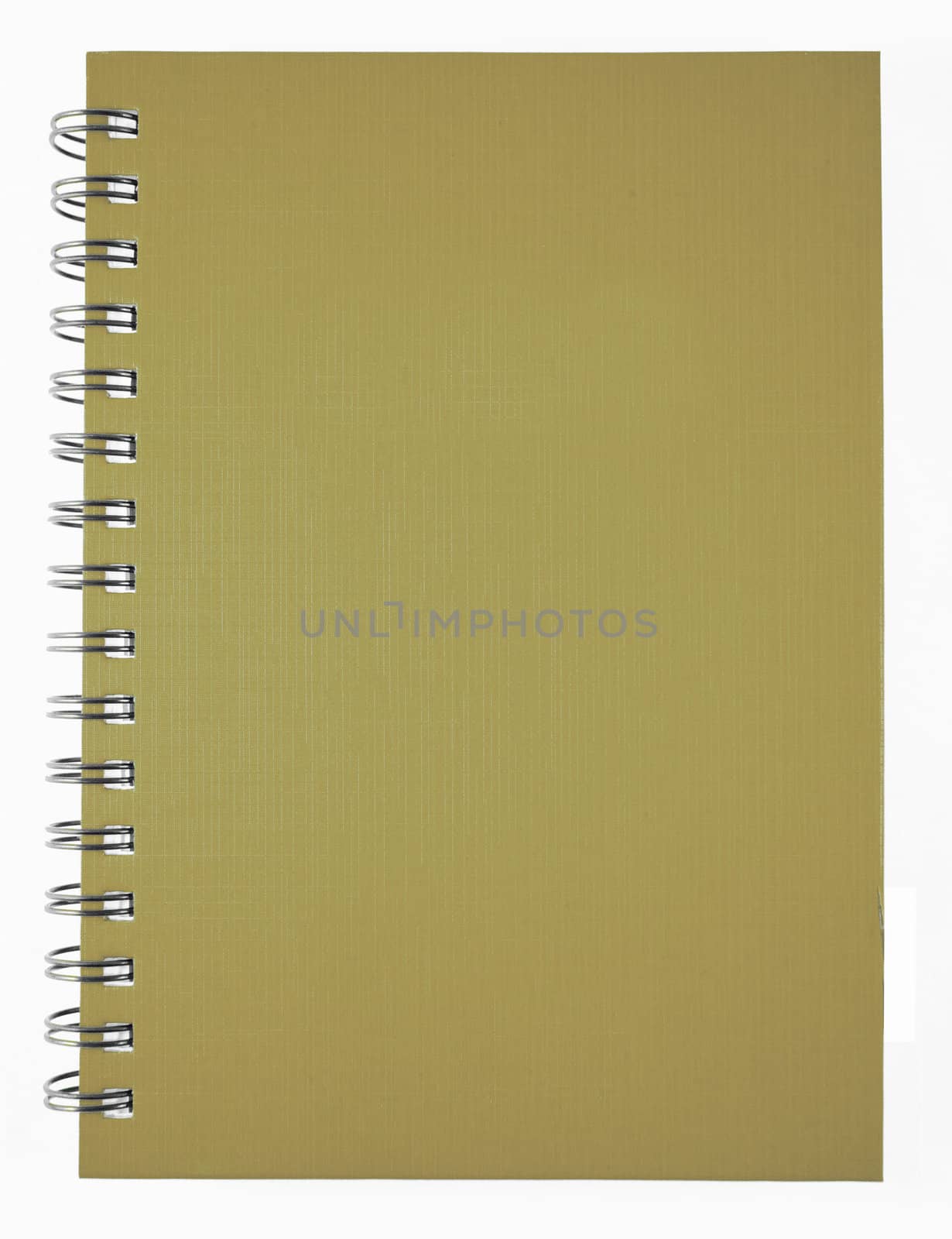 brown clean Notebook isolated on white background