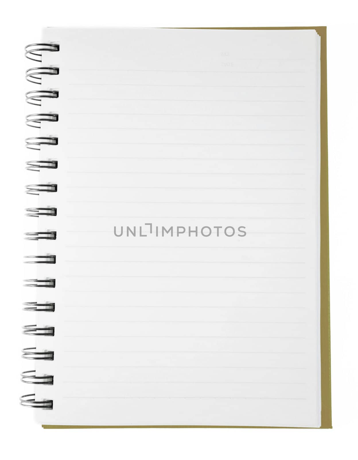 brown clean Notebook isolated on white background