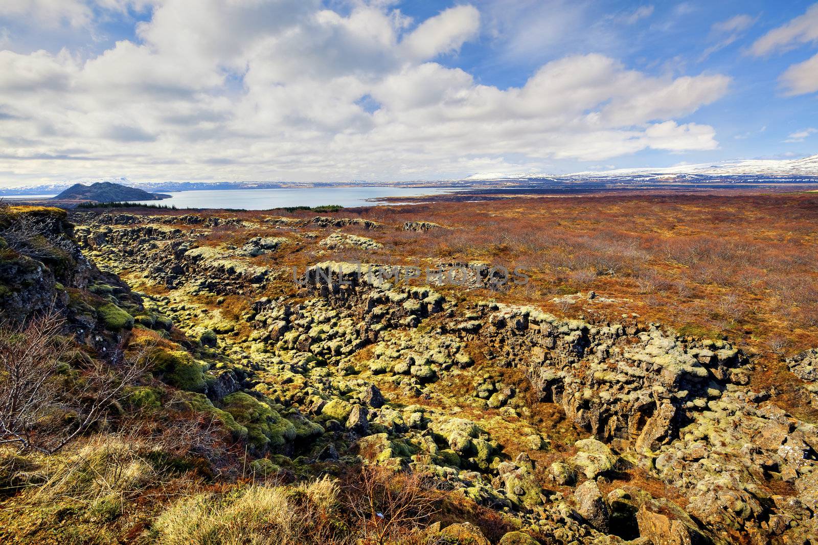 Thingvellir national park is the site of a rift valley that marks the crest of the Mid-Atlantic Ridge