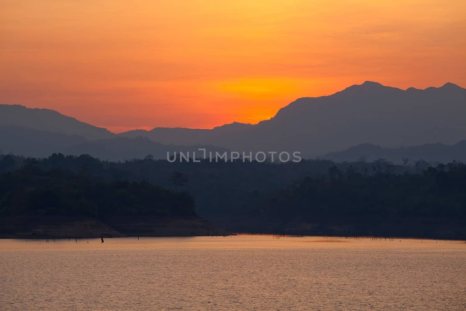 lake and mountain. view of Thailand