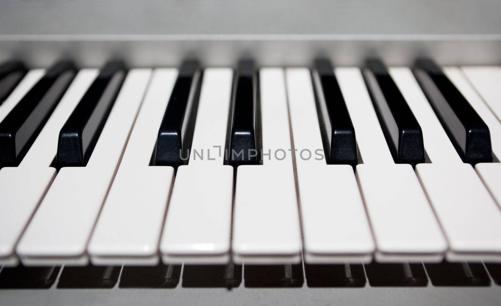 Close up image of piano's keys