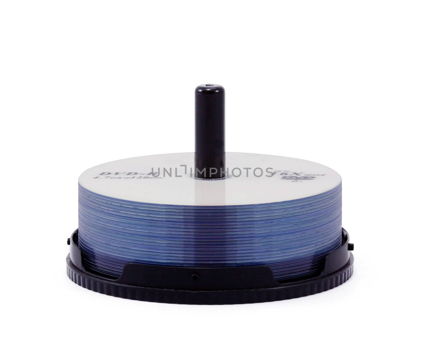 Disk dvd in box on a white background