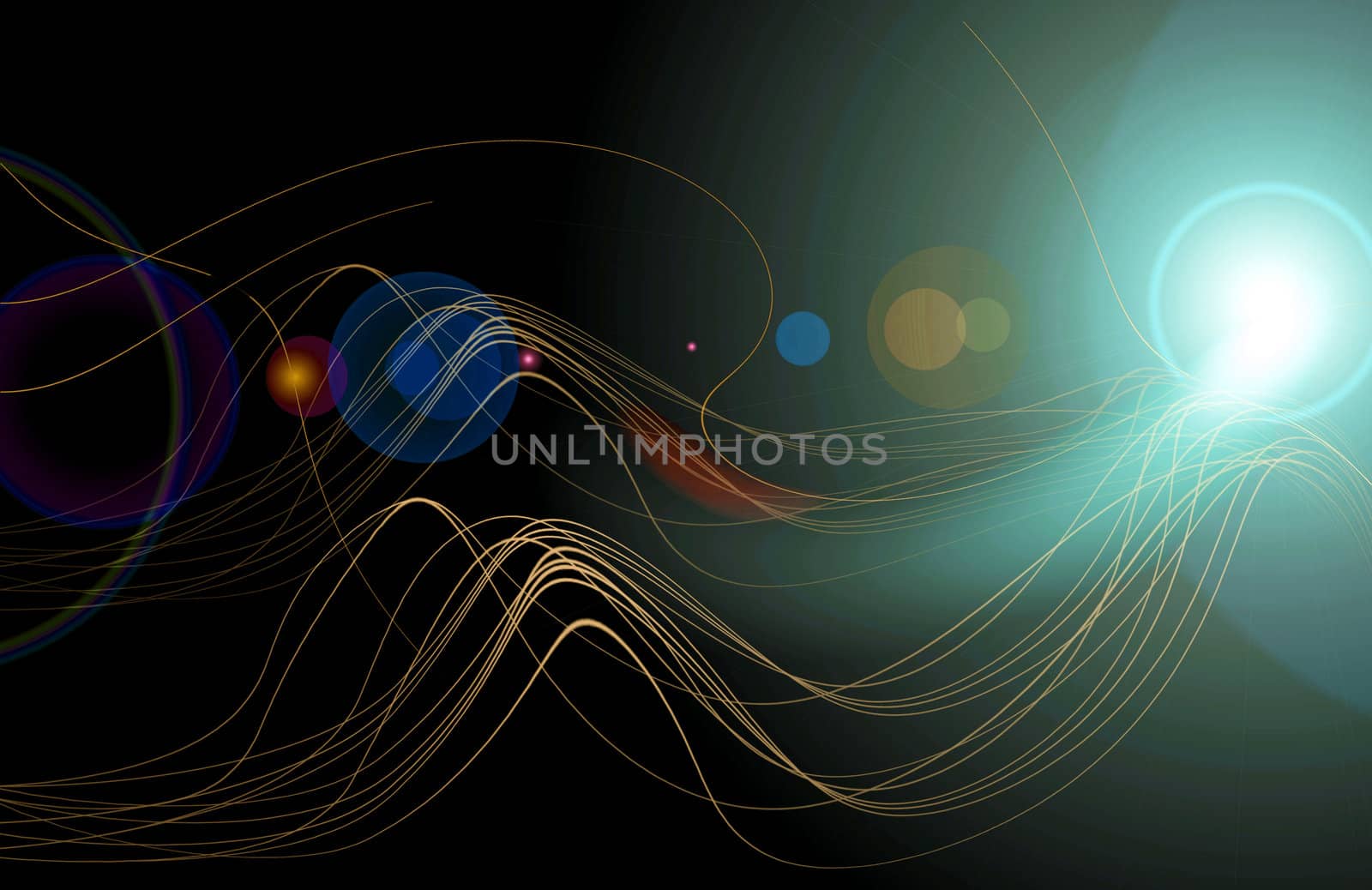 Abstract illustration with lines and flashes