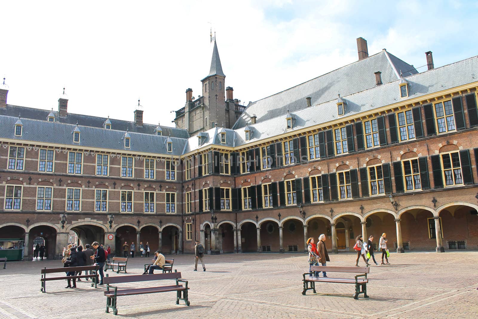 The Binnenhof at Den Haag, building of the dutch parliament and government 