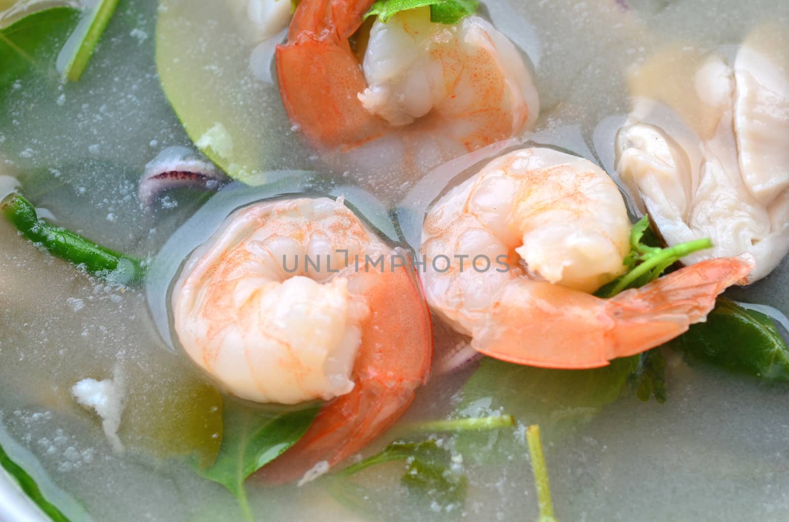 Shrimp soup, Tom Yum Goong, Thailand food 