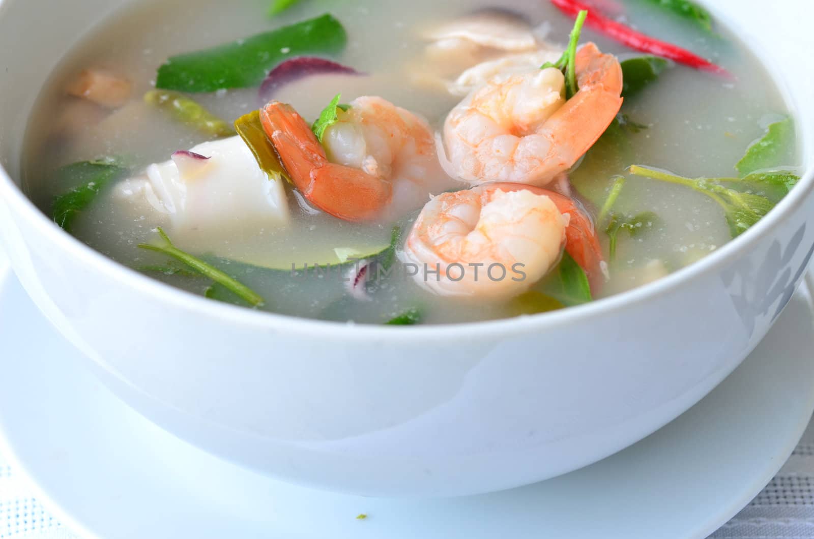 Shrimp soup, Tom Yum Goong, Thailand food 