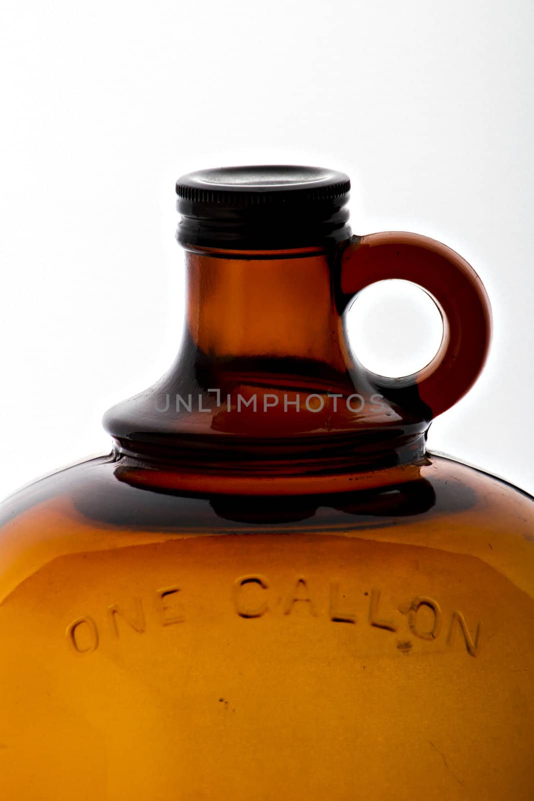 A single gallon jug that can contain whiskey in it