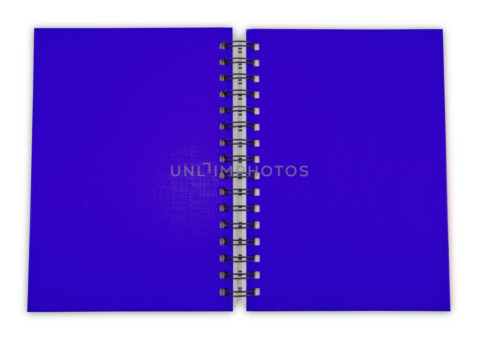Blue Blank Note Book on white background