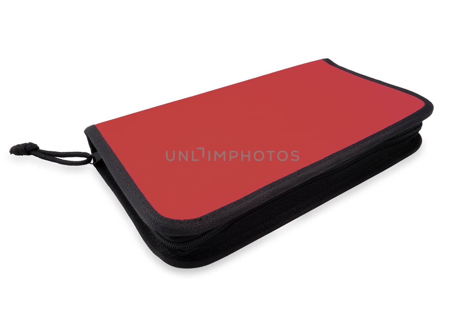 Red storage bag for cd and dvd