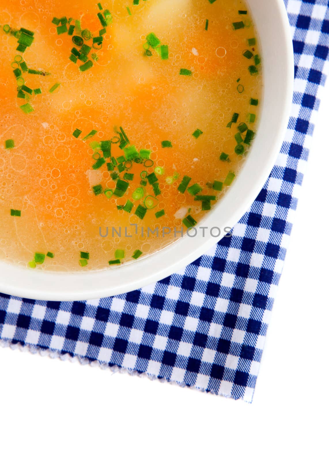 Vegetable soup, Isolated on white background