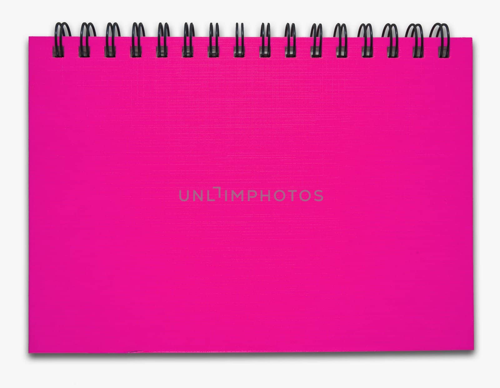 Pink Blank Note Book on white background