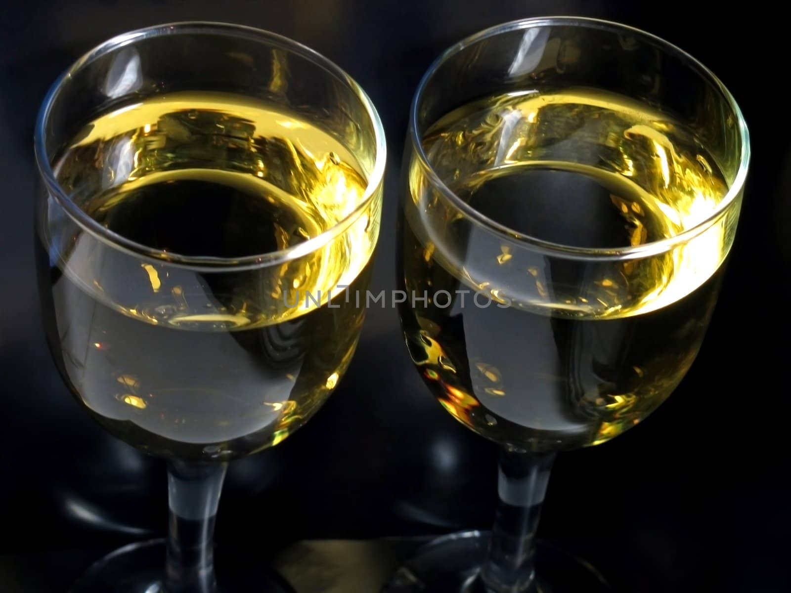 two glasses of wine